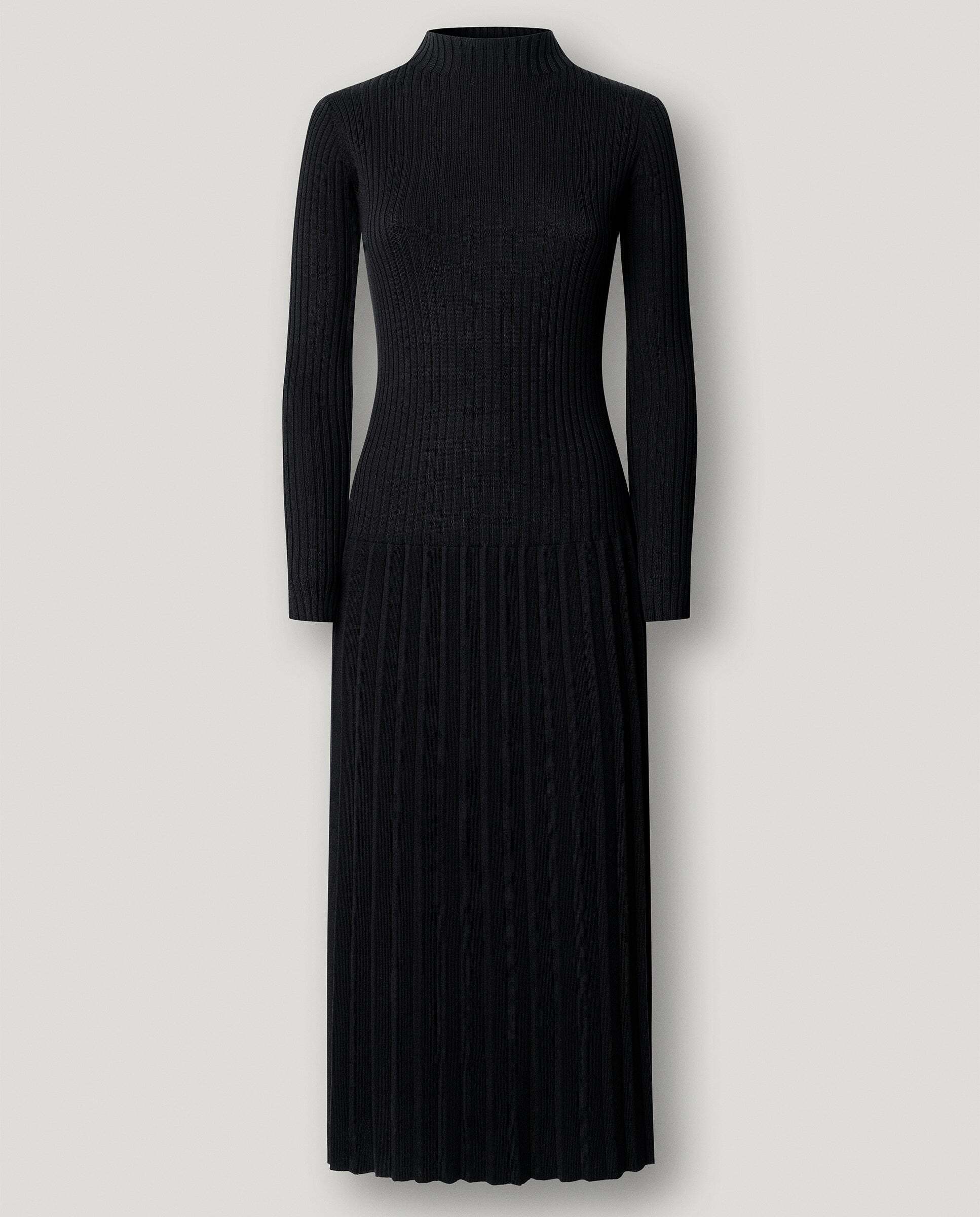 Vestido de mujer largo canalé - Pepe Jeans - Negro Negro-5