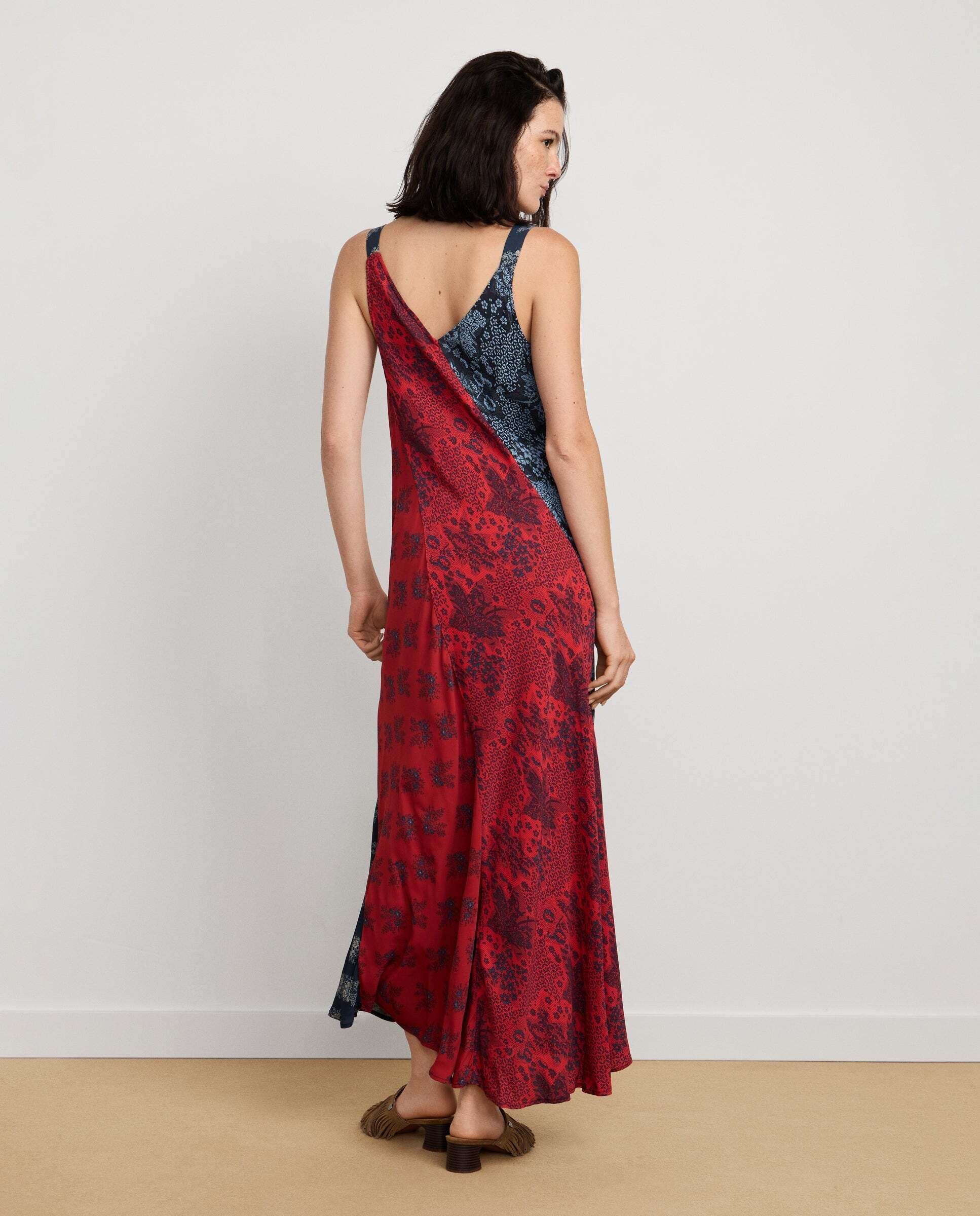 W11 janice dress - Pepe Jeans - vestido de mujer midi estampado floral - Azul Azul-3