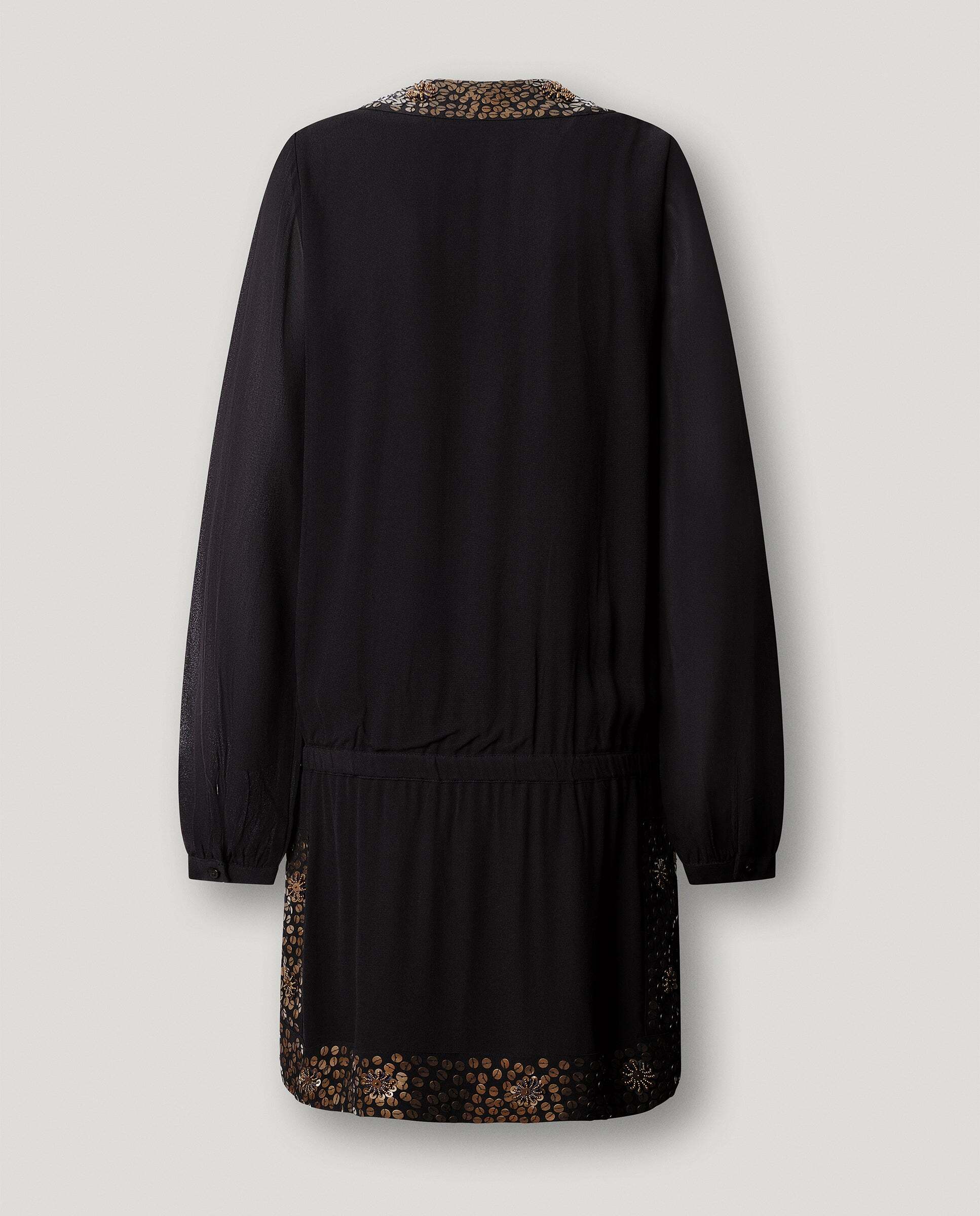 W11 jayn dress - Pepe Jeans - vestido de mujer corto detalle lentejuelas - Negro Negro-5