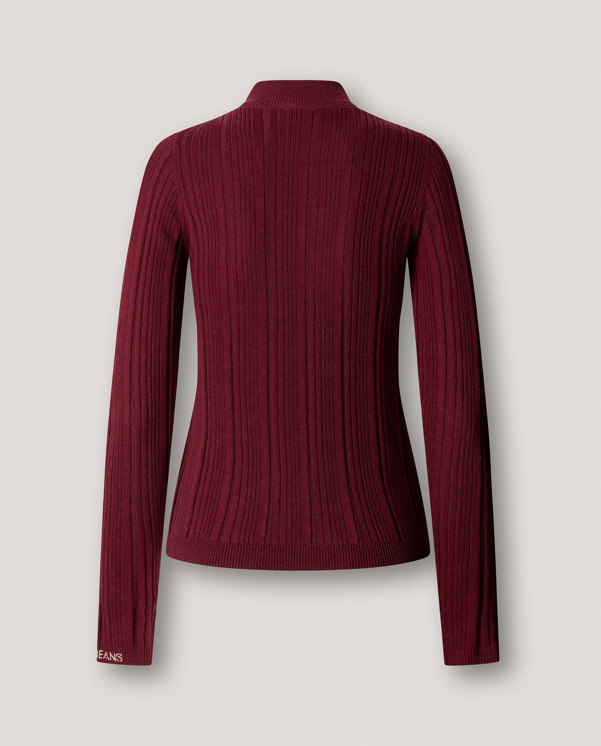 Jersey de mujer canalé cuello alto - Pepe Jeans - Burdeos Burdeos-5