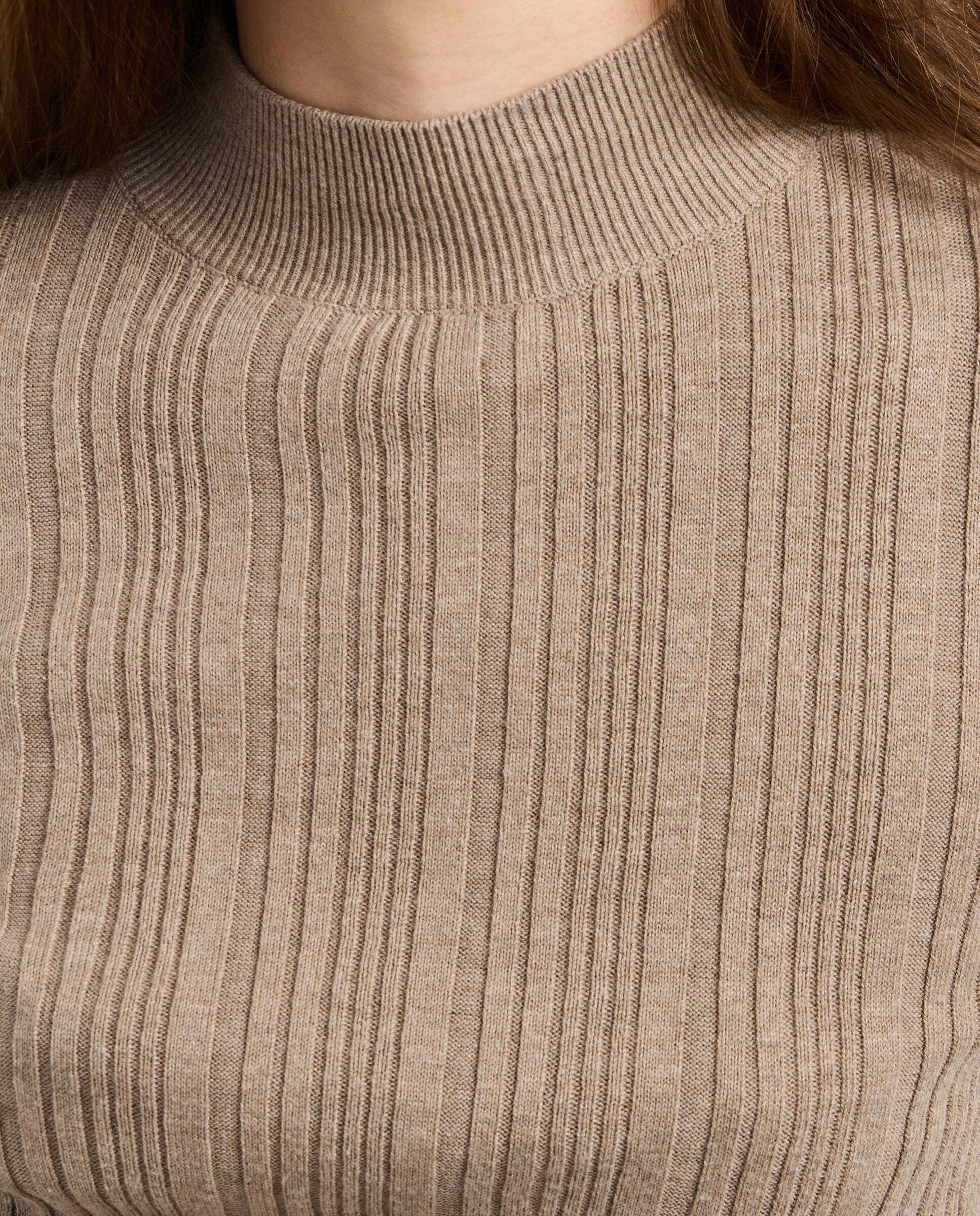 Jersey de mujer canalé cuello alto - Pepe Jeans - Natural Natural-4