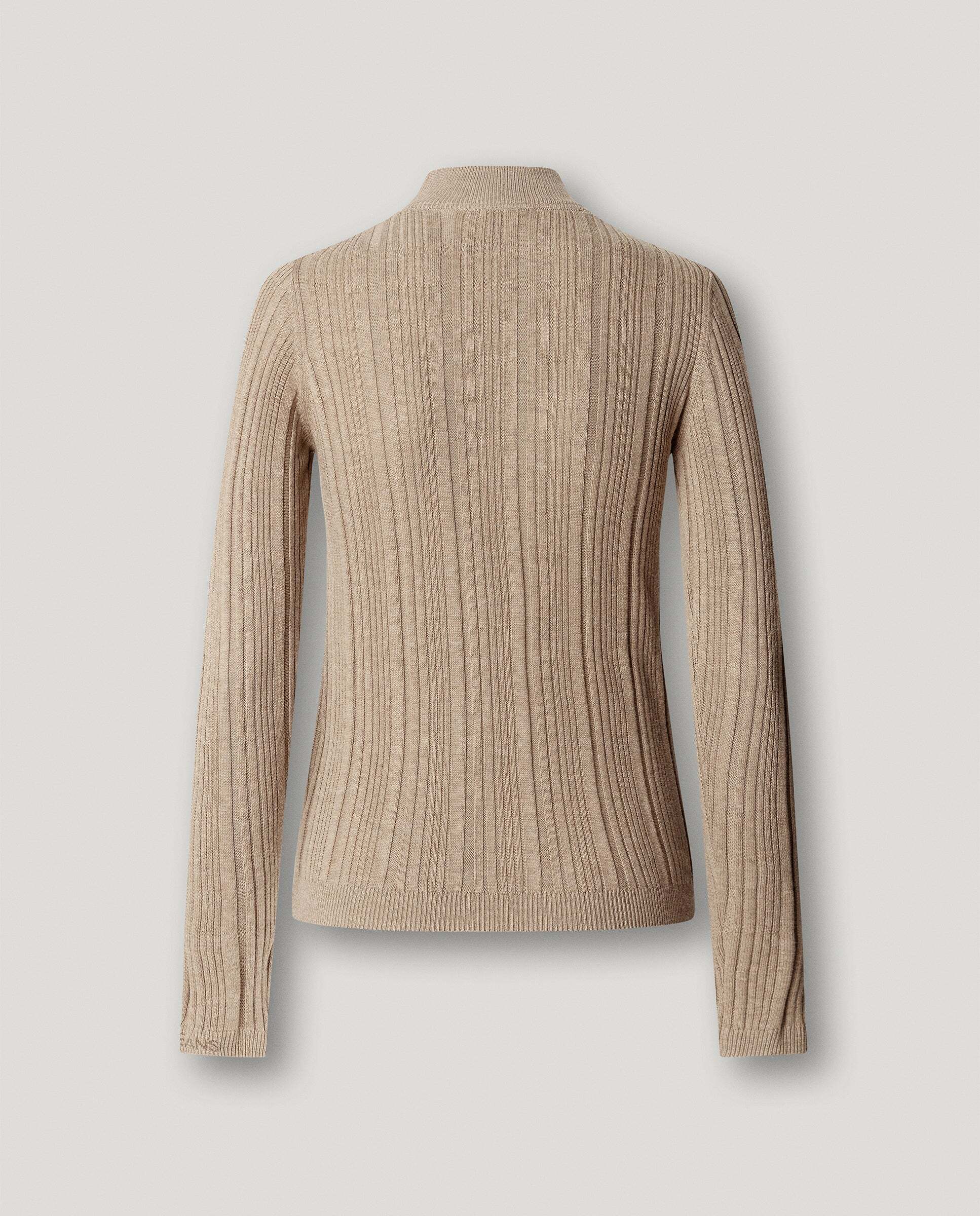 Jersey de mujer canalé cuello alto - Pepe Jeans - Natural Natural-5