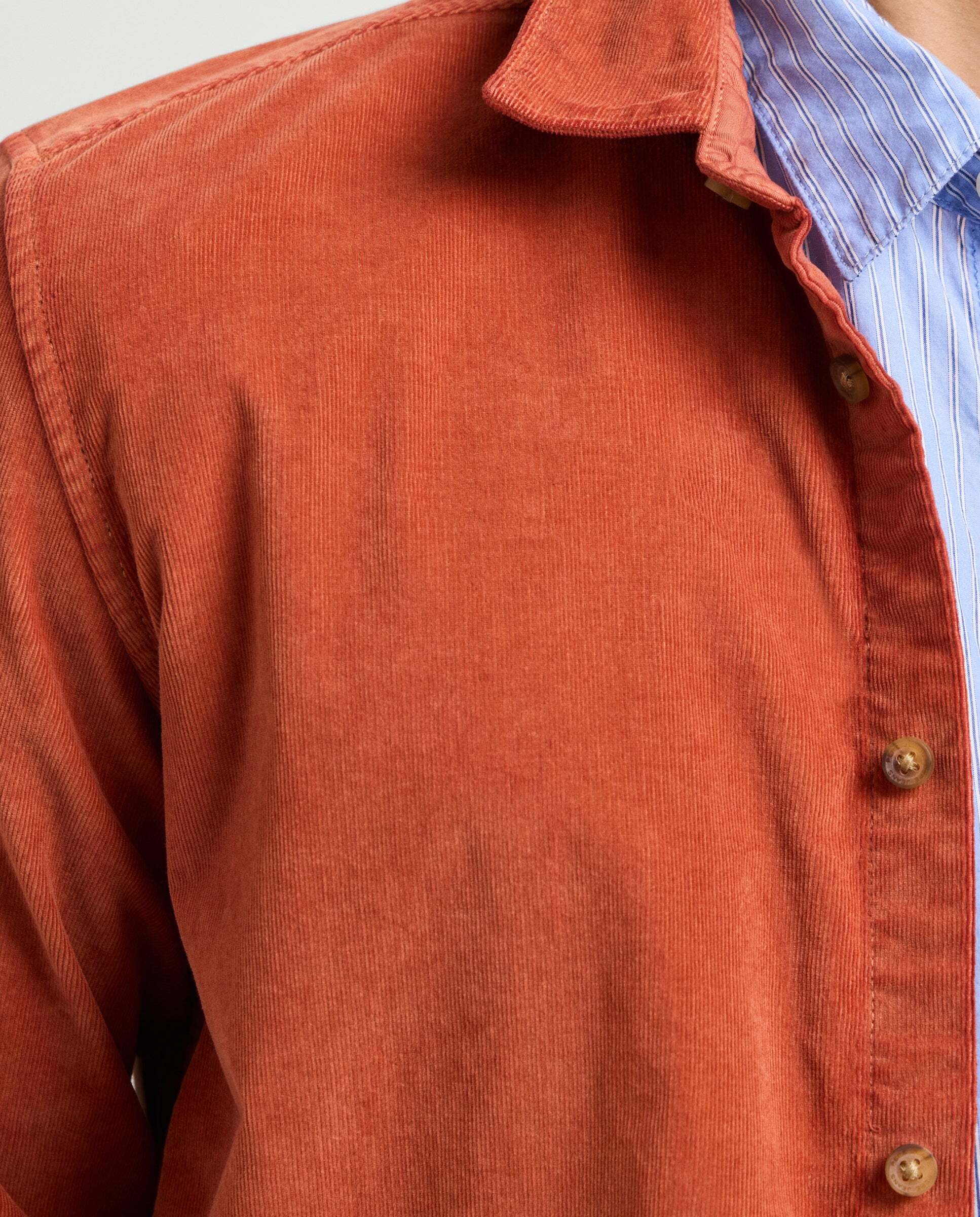 Camisa de hombre pana fit regular - Pepe Jeans - Naranja fuerte Naranja fuerte-4