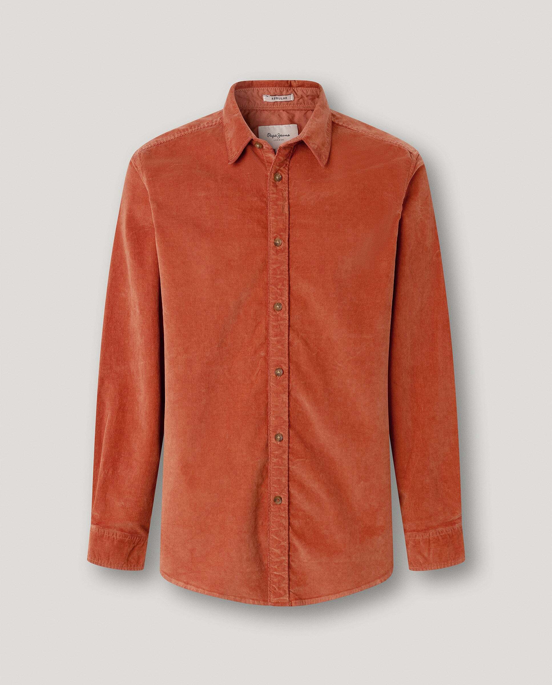 Camisa de hombre pana fit regular - Pepe Jeans - Naranja fuerte Naranja fuerte-6