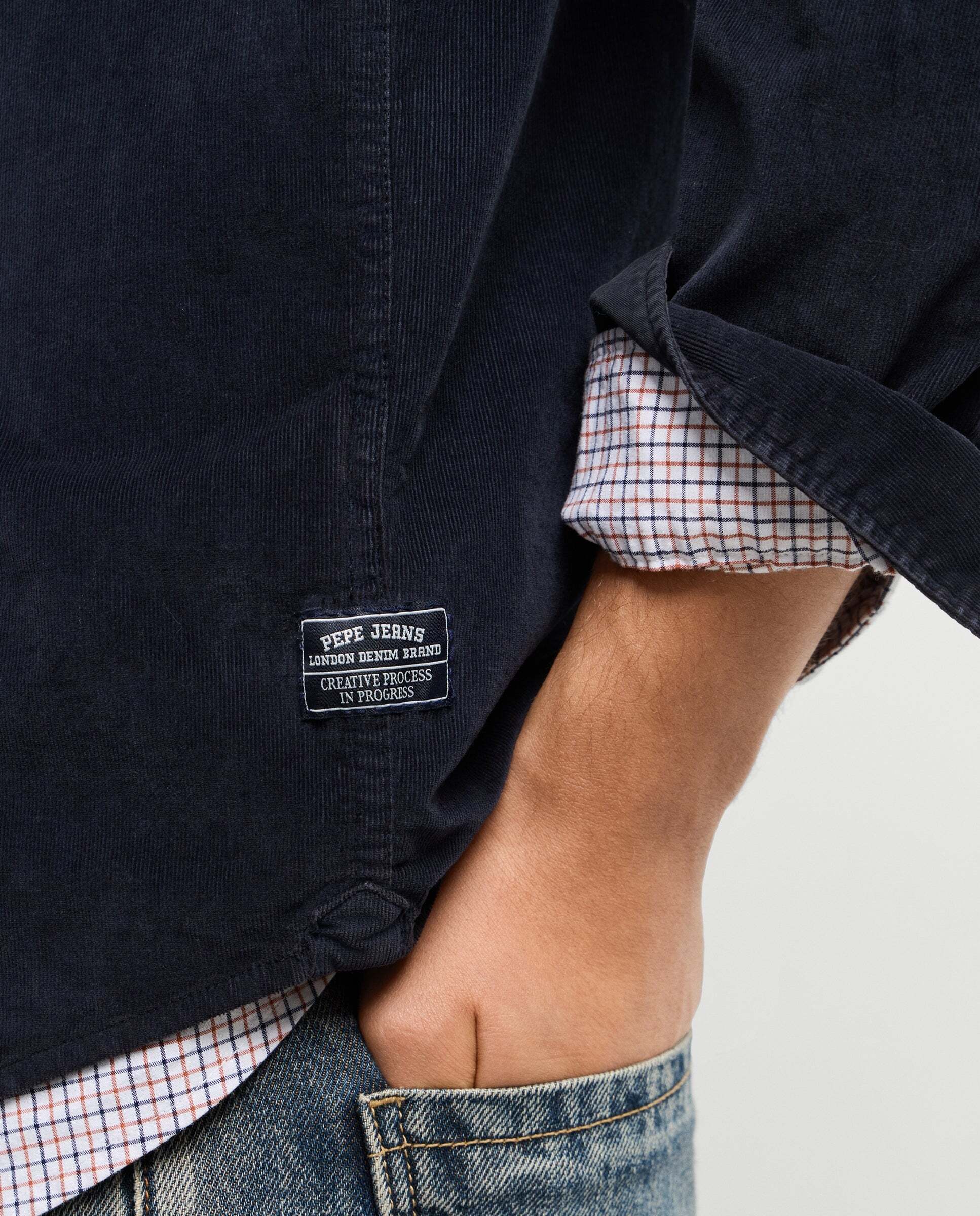Camisa de hombre pana fit regular - Pepe Jeans - Azul Azul-4