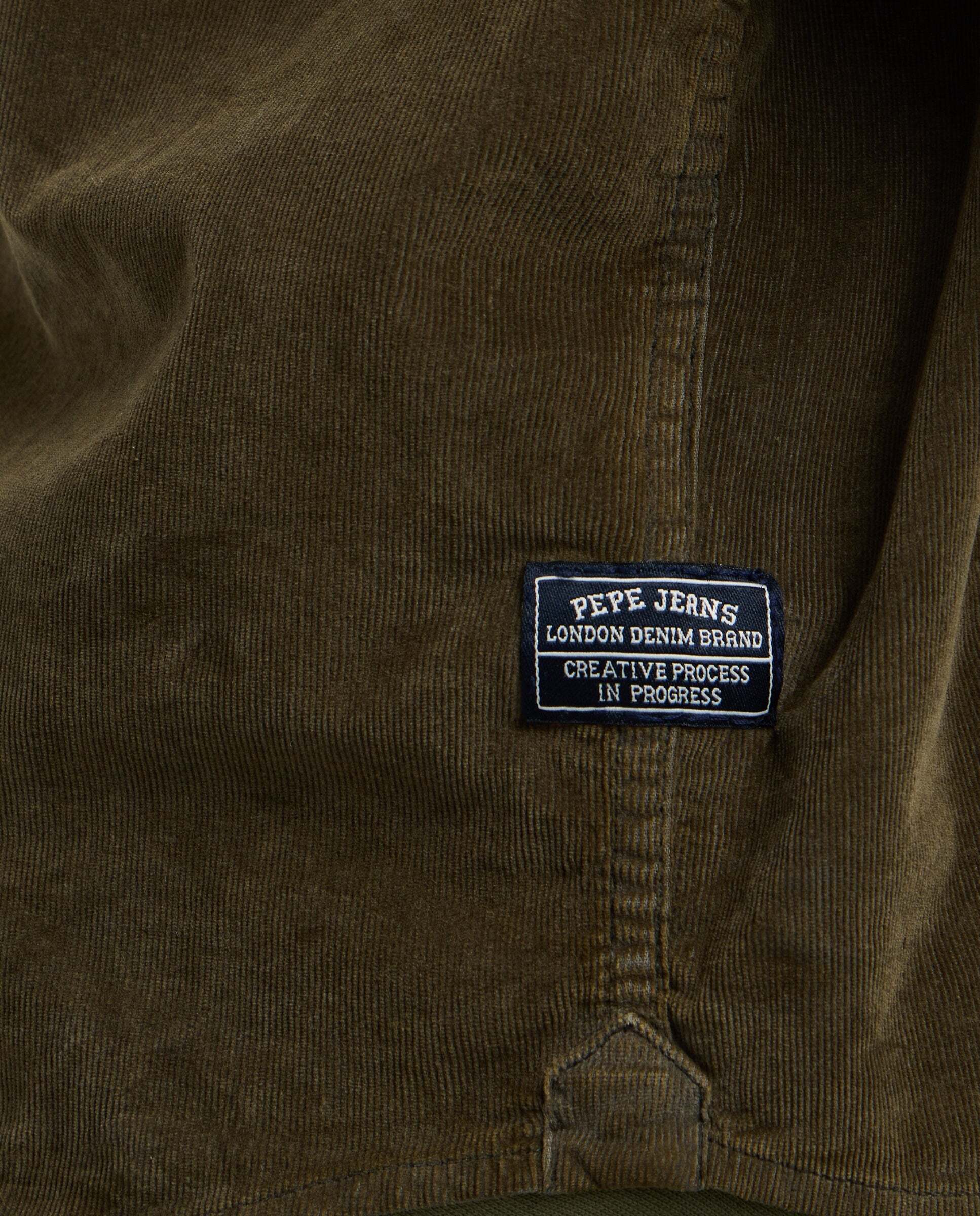Camisa de hombre pana fit regular - Pepe Jeans - Verde Oliva Verde Oliva-5
