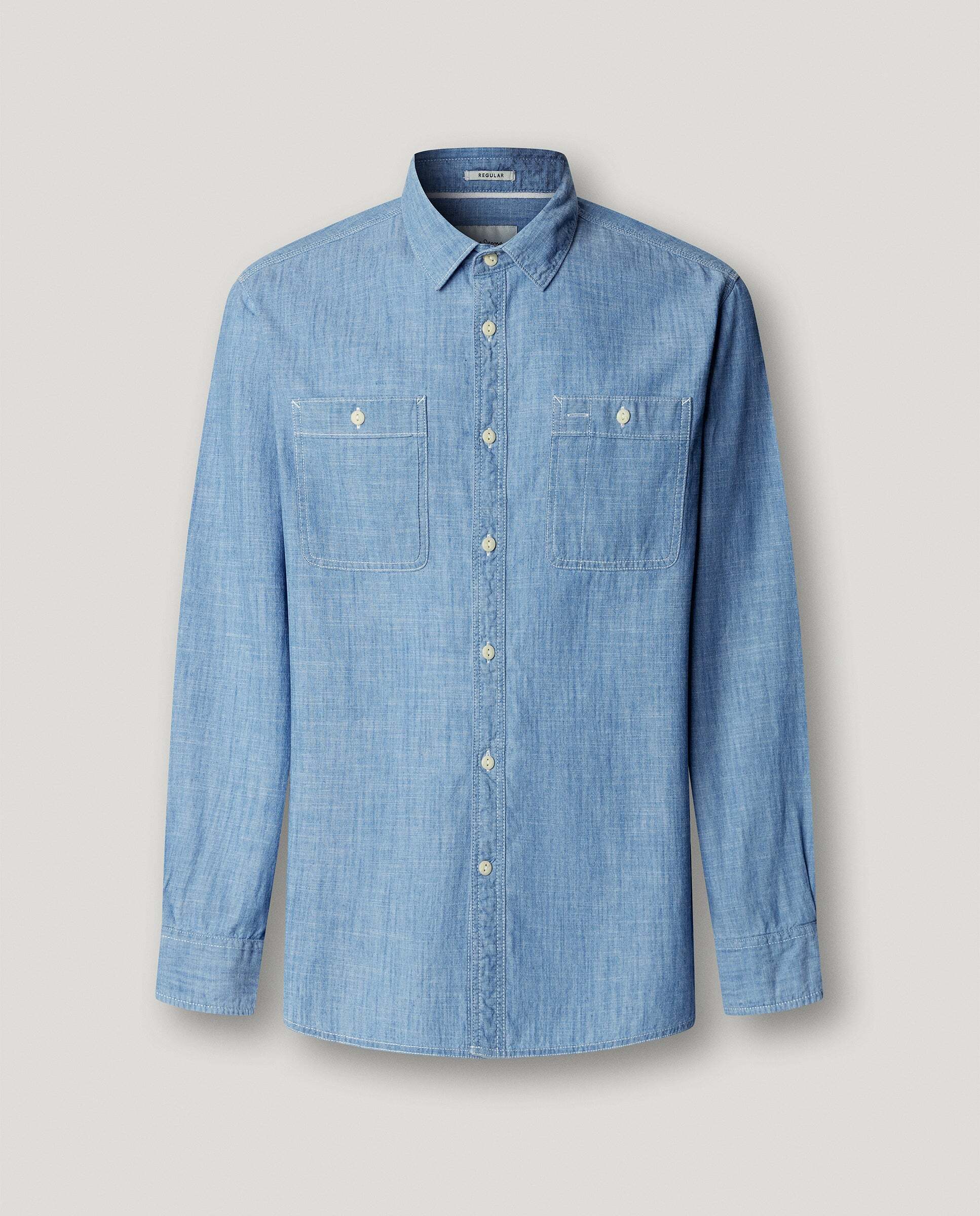 Camisa de hombre chambray fit regular - Pepe Jeans - Índigo Índigo-6
