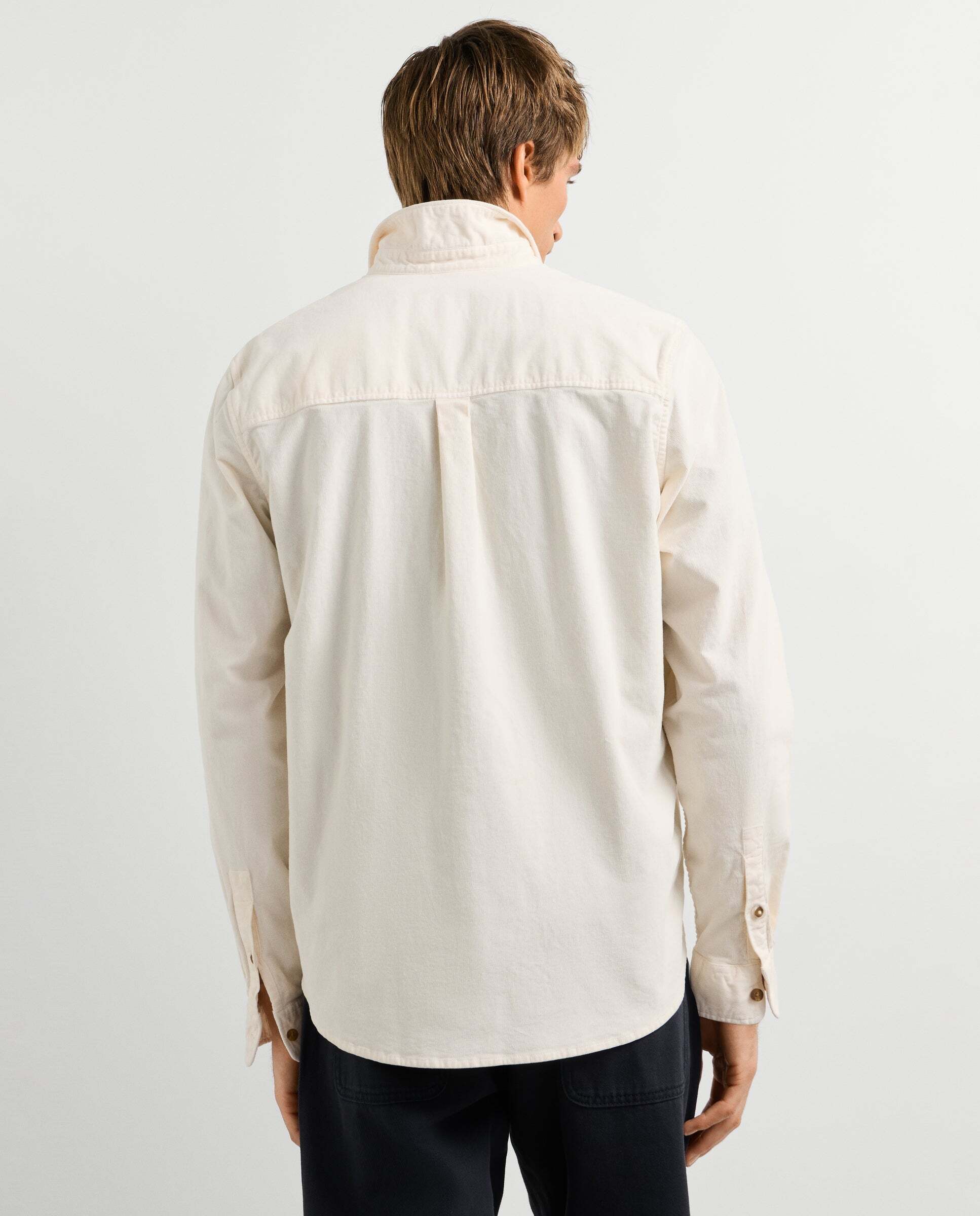Camisa de hombre pana fit regular - Pepe Jeans - Blanco Blanco-3