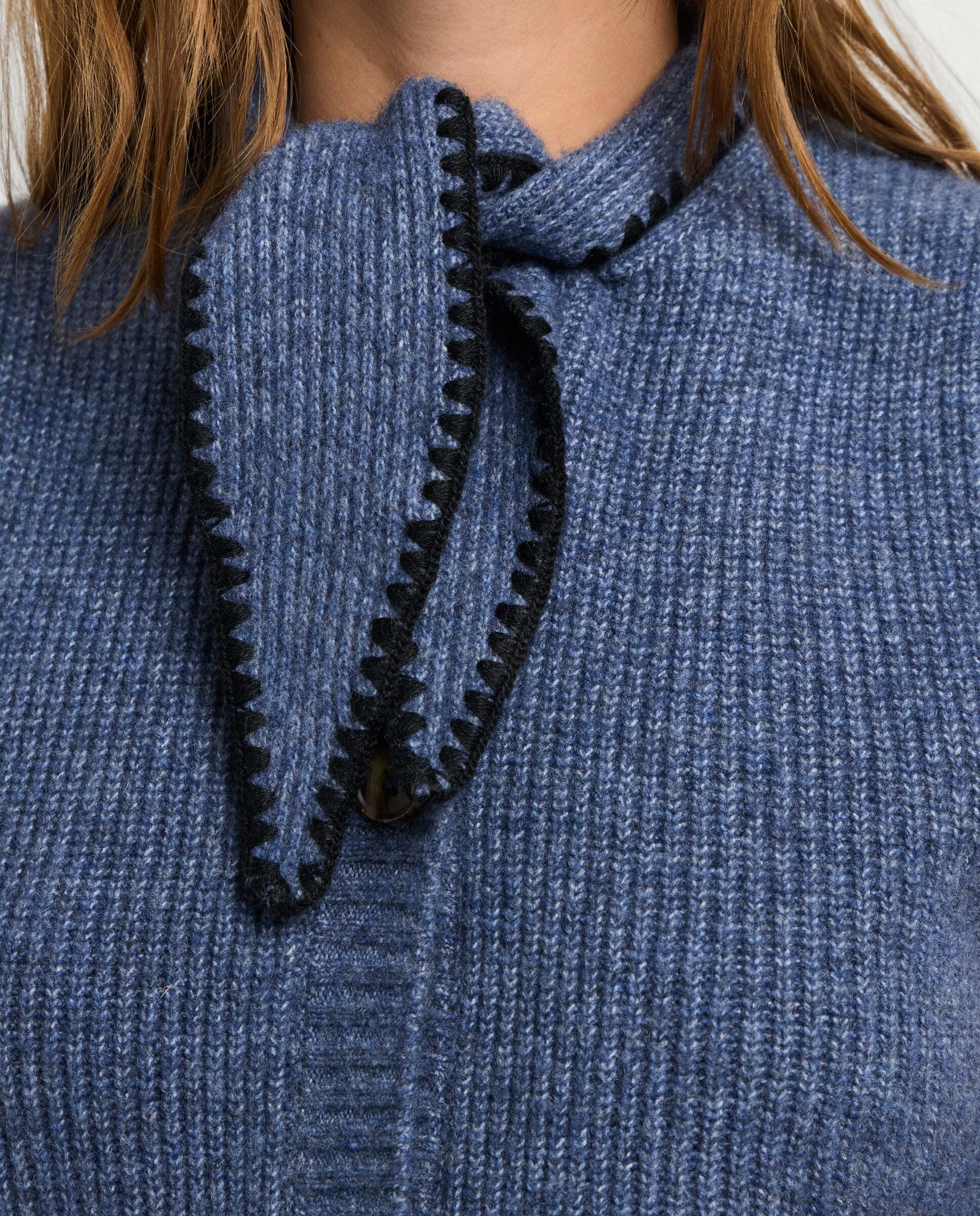Chaleco de mujer punto cuello alto - Pepe Jeans - Azul oscuro Azul oscuro-5