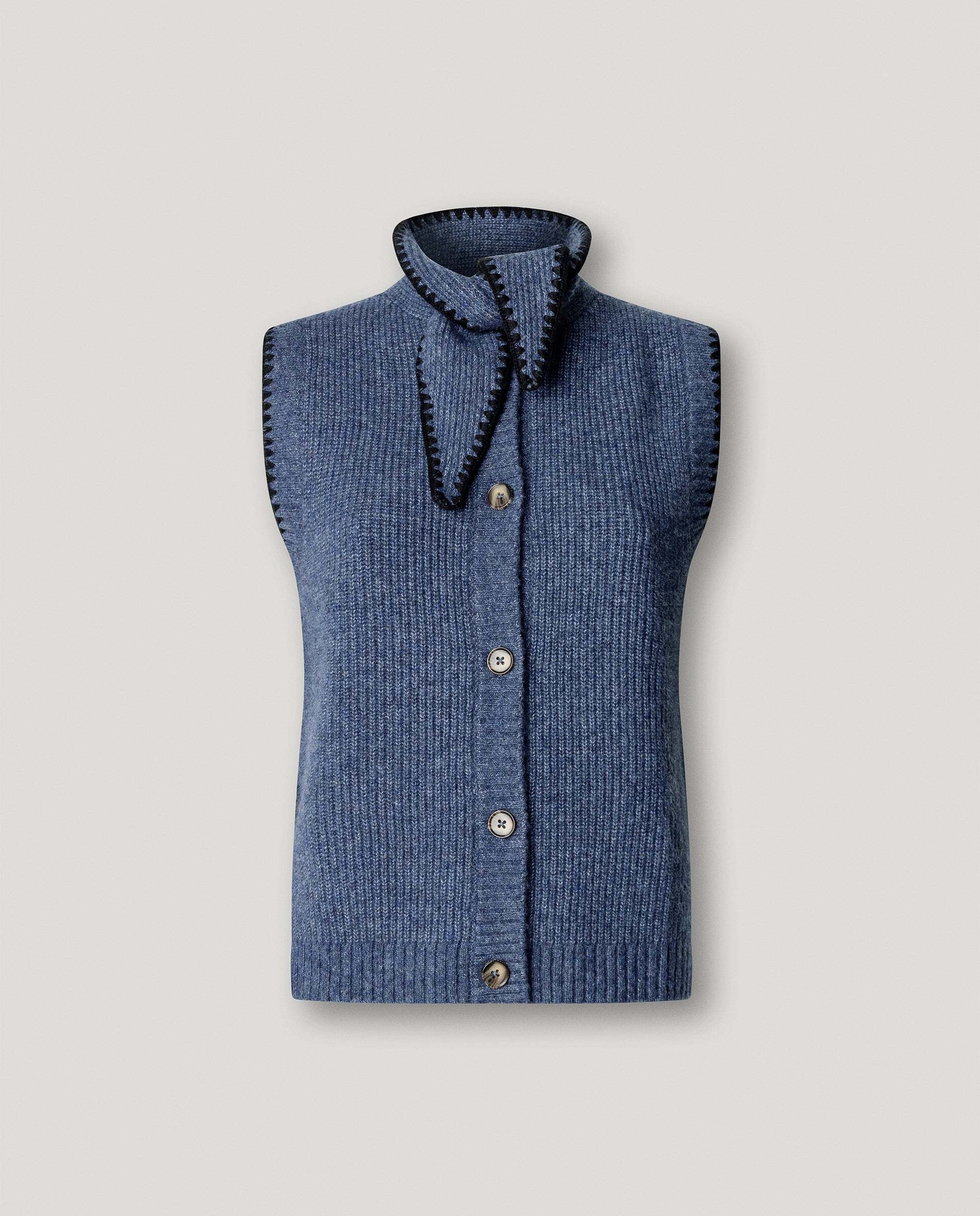 Chaleco de mujer punto cuello alto - Pepe Jeans - Azul oscuro Azul oscuro-6
