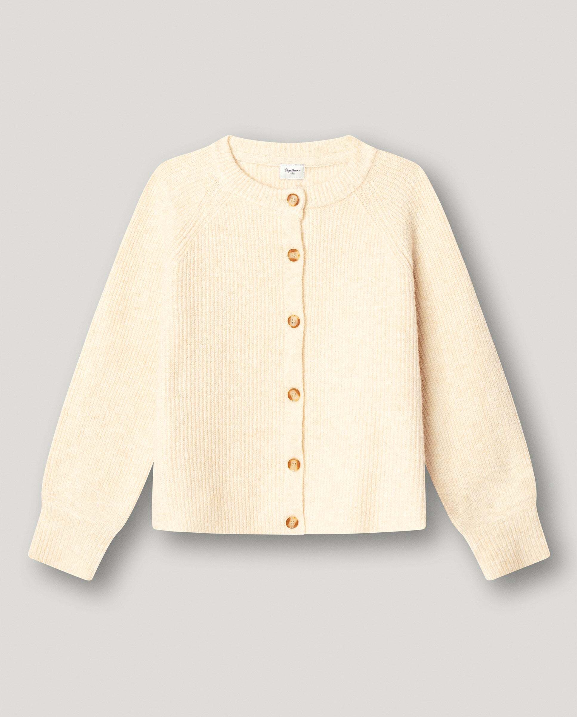 Cárdigan de punto Maria de niña - Pepe Jeans - Blanco roto Blanco roto-1