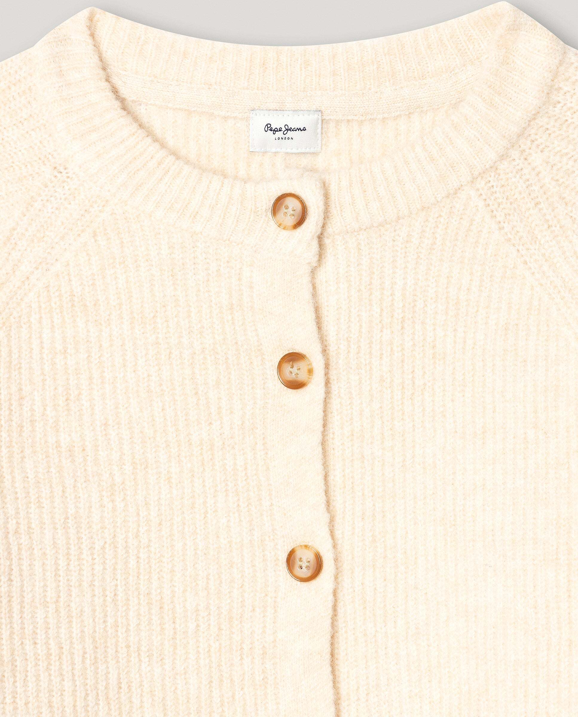 Cárdigan de punto Maria de niña - Pepe Jeans - Blanco roto Blanco roto-2
