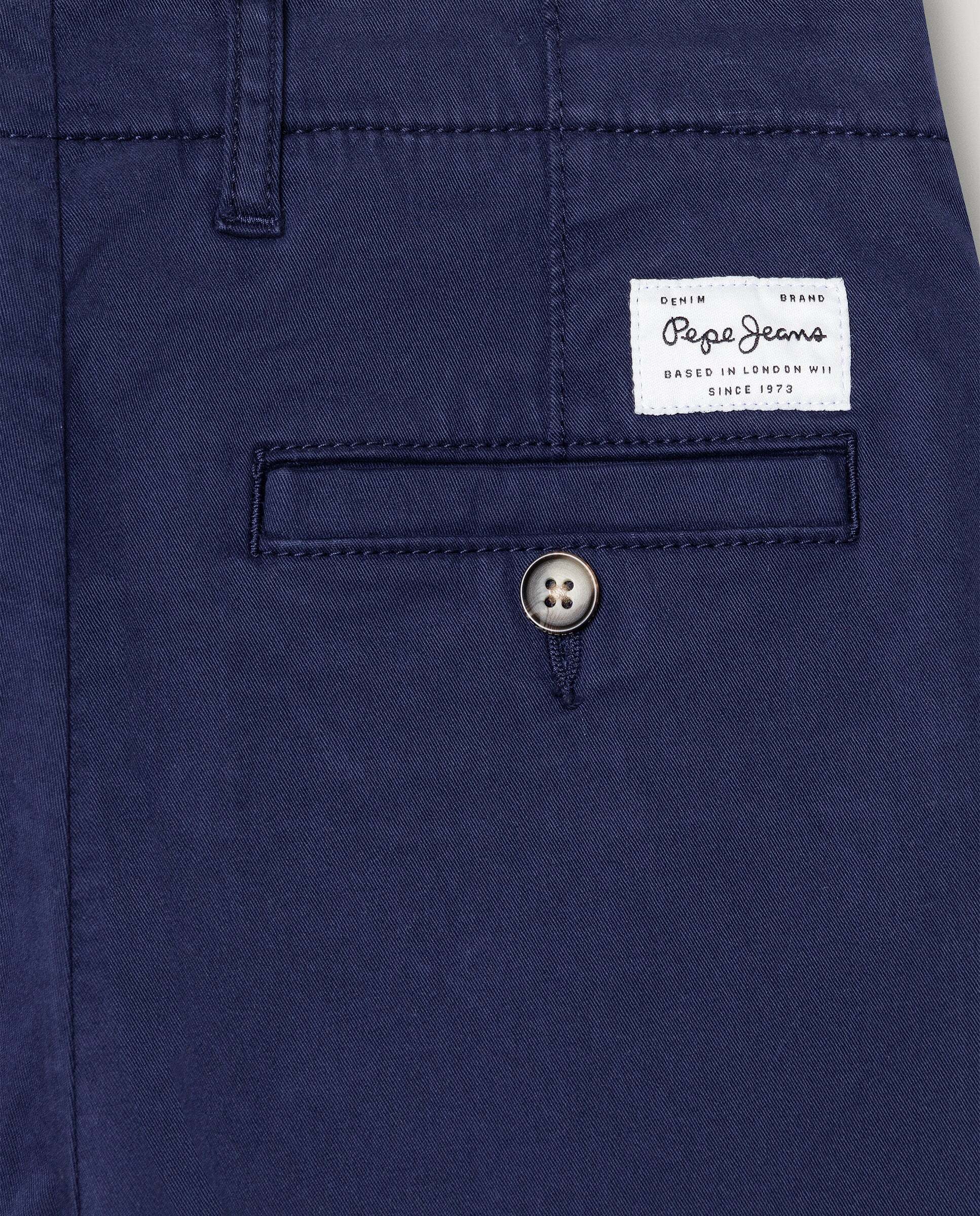 Imagen 4 de Pantalón de niño chino sarga fit slim - Pepe Jeans - Azul marino Azul marino