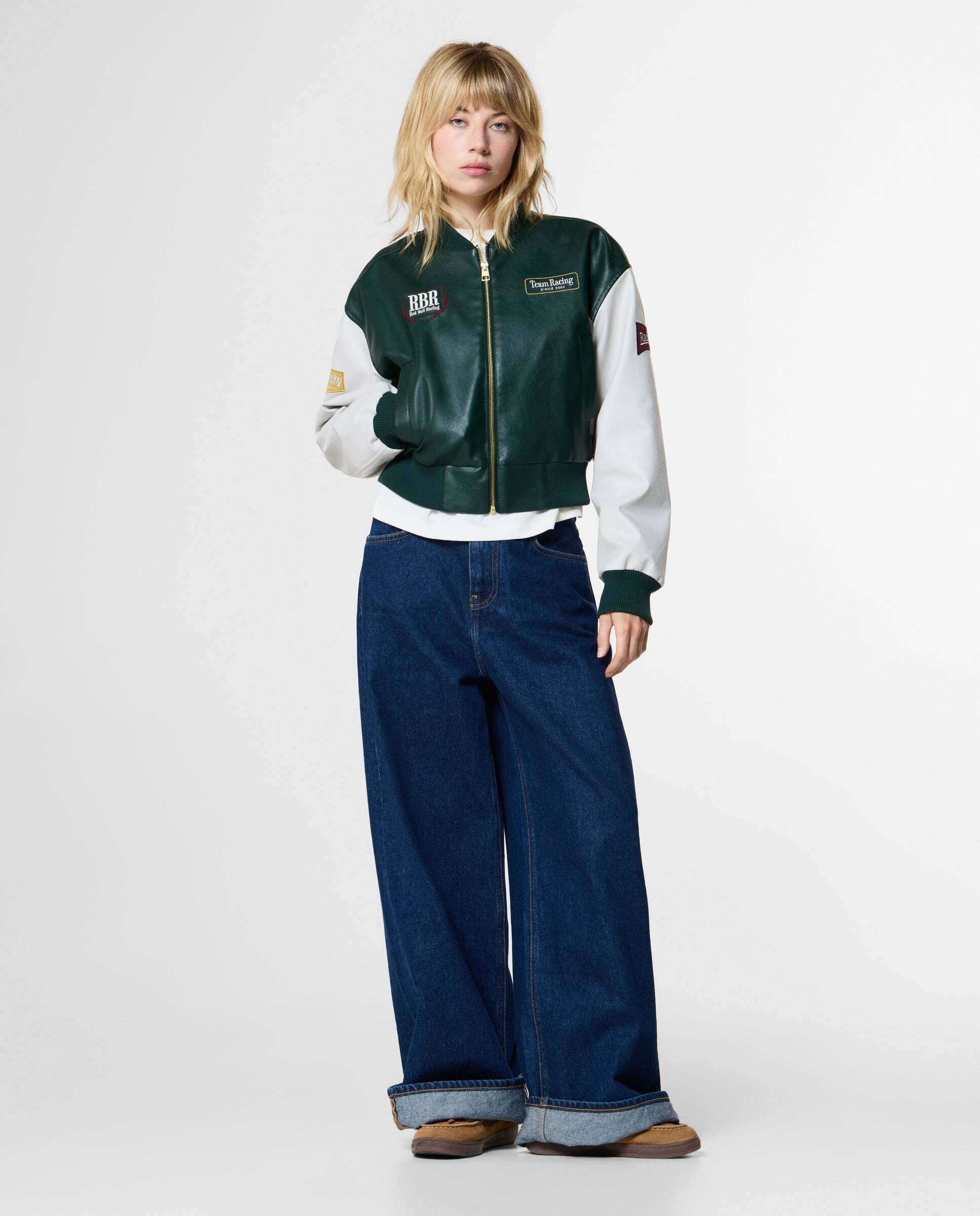 Chaqueta de mujer bomber con logo red bull racing - Pepe Jeans - Verde oscuro Verde oscuro-2