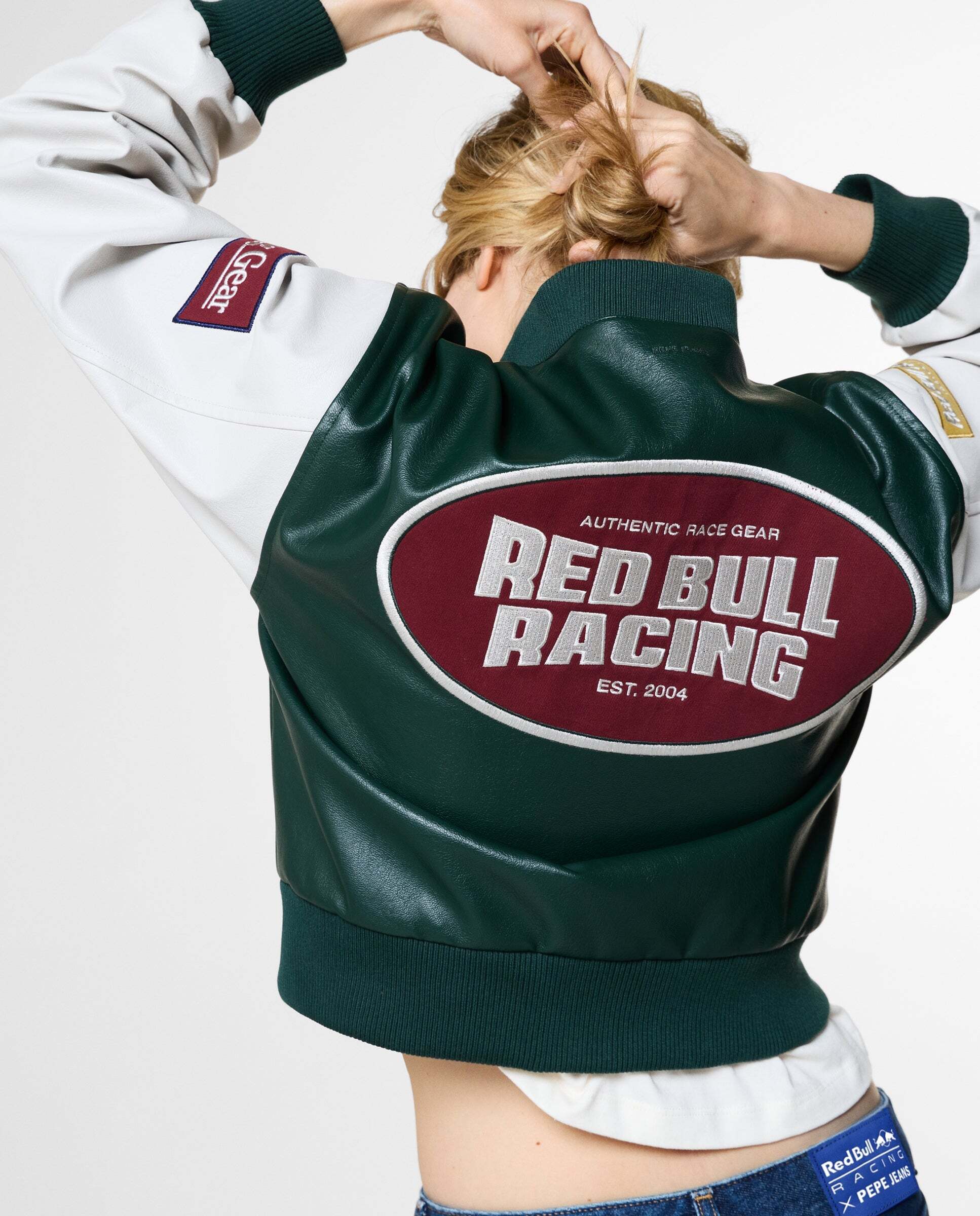 Chaqueta de mujer bomber con logo red bull racing - Pepe Jeans - Verde oscuro Verde oscuro-3