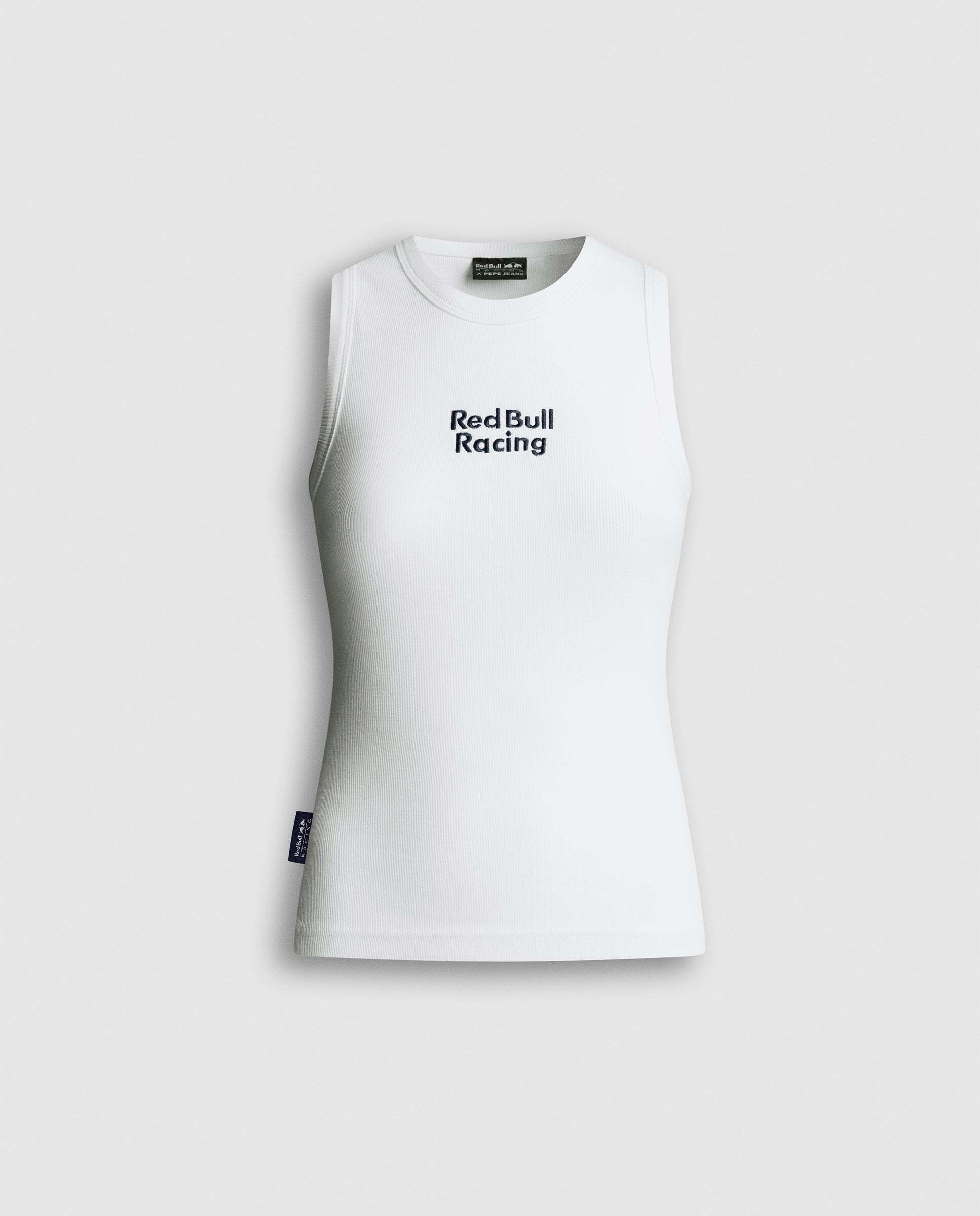 Top de mujer canalé sin mangas red bull racing - Pepe Jeans - Blanco Blanco-6