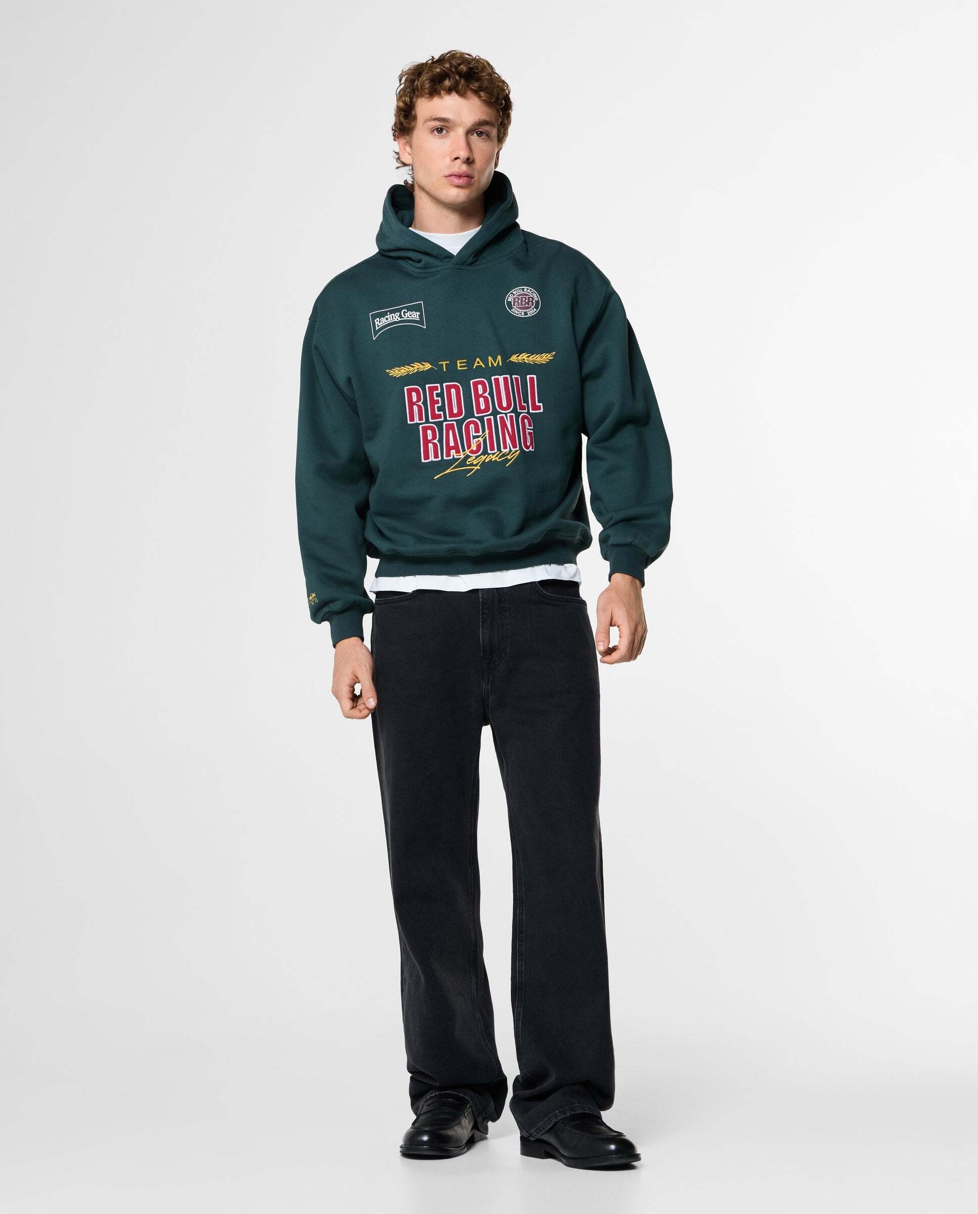Sudadera de hombre capucha fit loose red bull racing - Pepe Jeans - Verde oscuro Verde oscuro-2