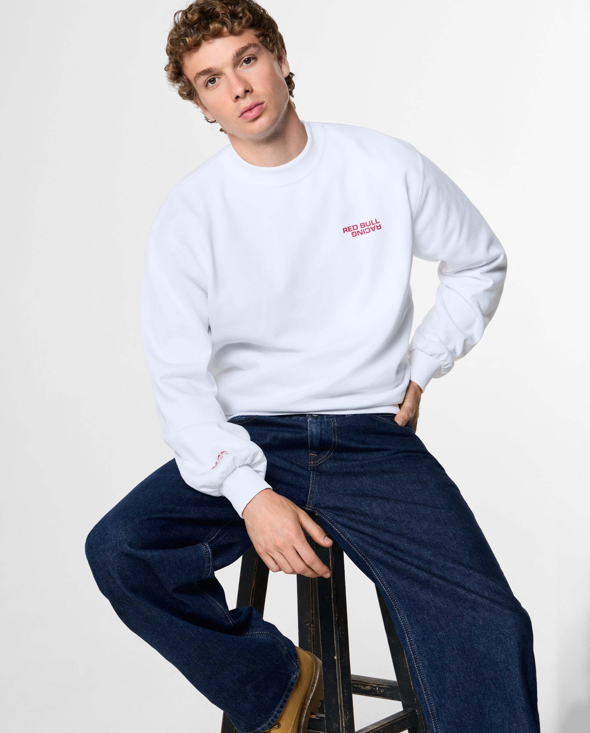 Sudadera de hombre cuello redondo fit relaxed red bull racing - Pepe Jeans - Blanco Blanco-1