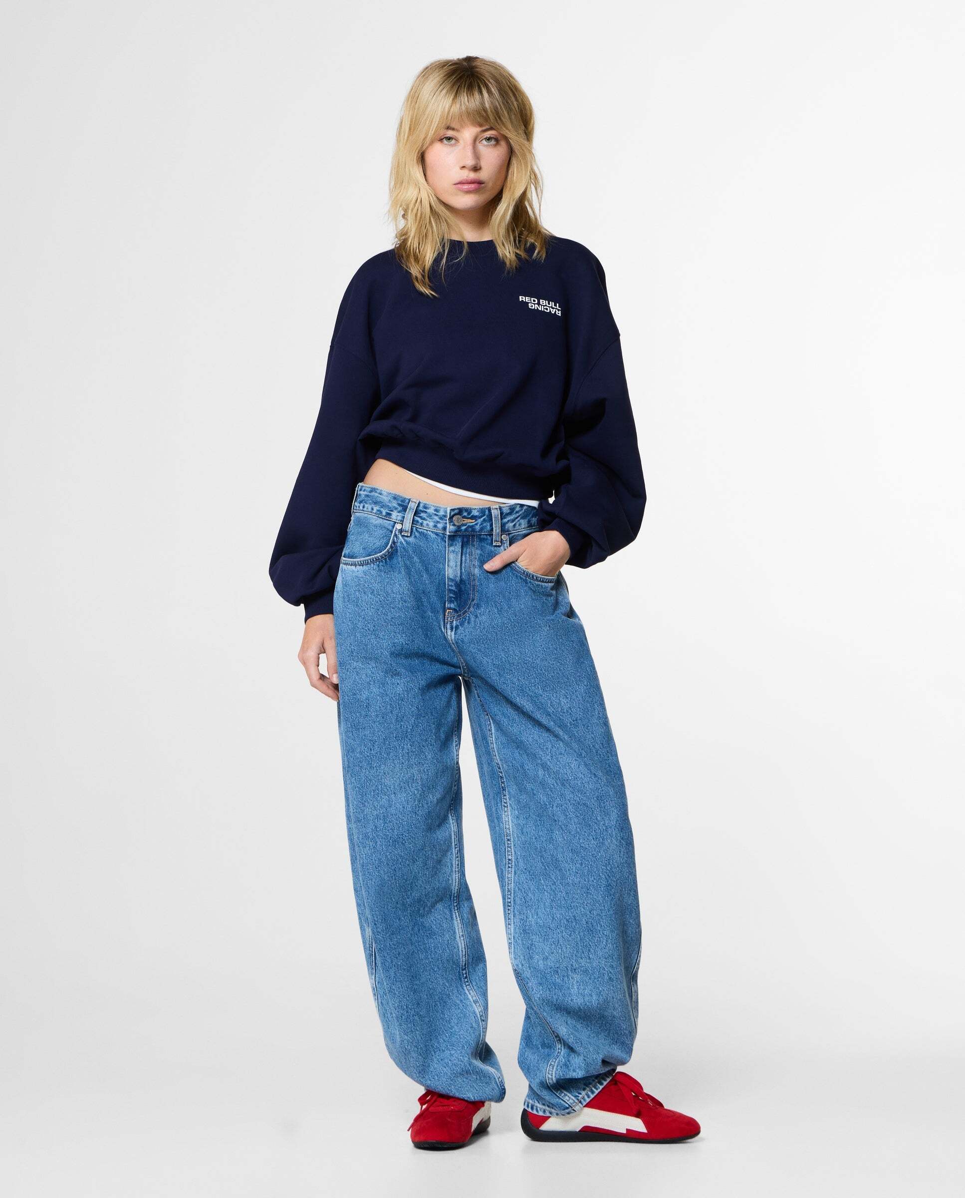 Sudadera de mujer cuello redondo fit loose red bull racing - Pepe Jeans - Azul Azul-2