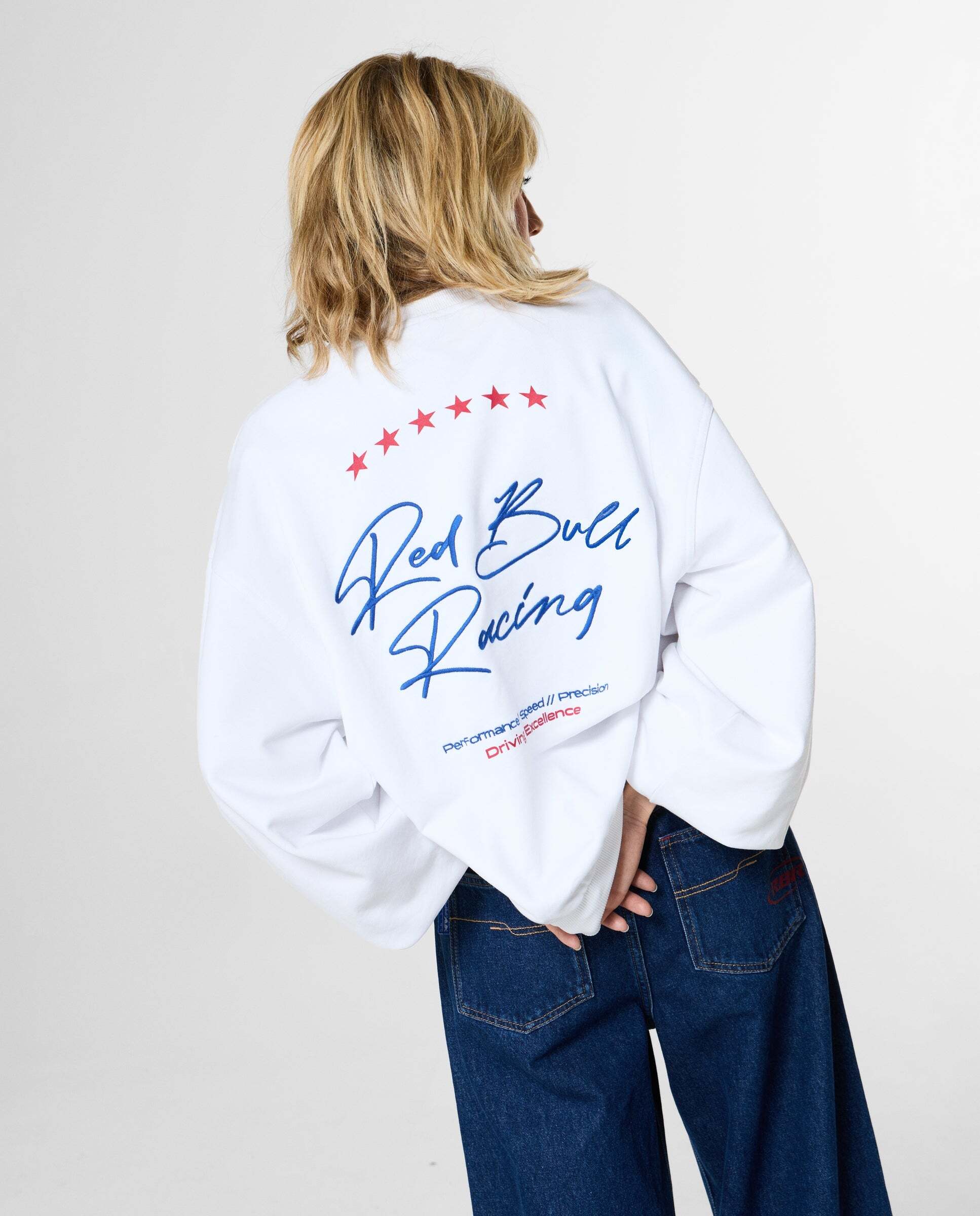 Sudadera de mujer cuello redondo fit loose red bull racing - Pepe Jeans - Blanco Blanco-3