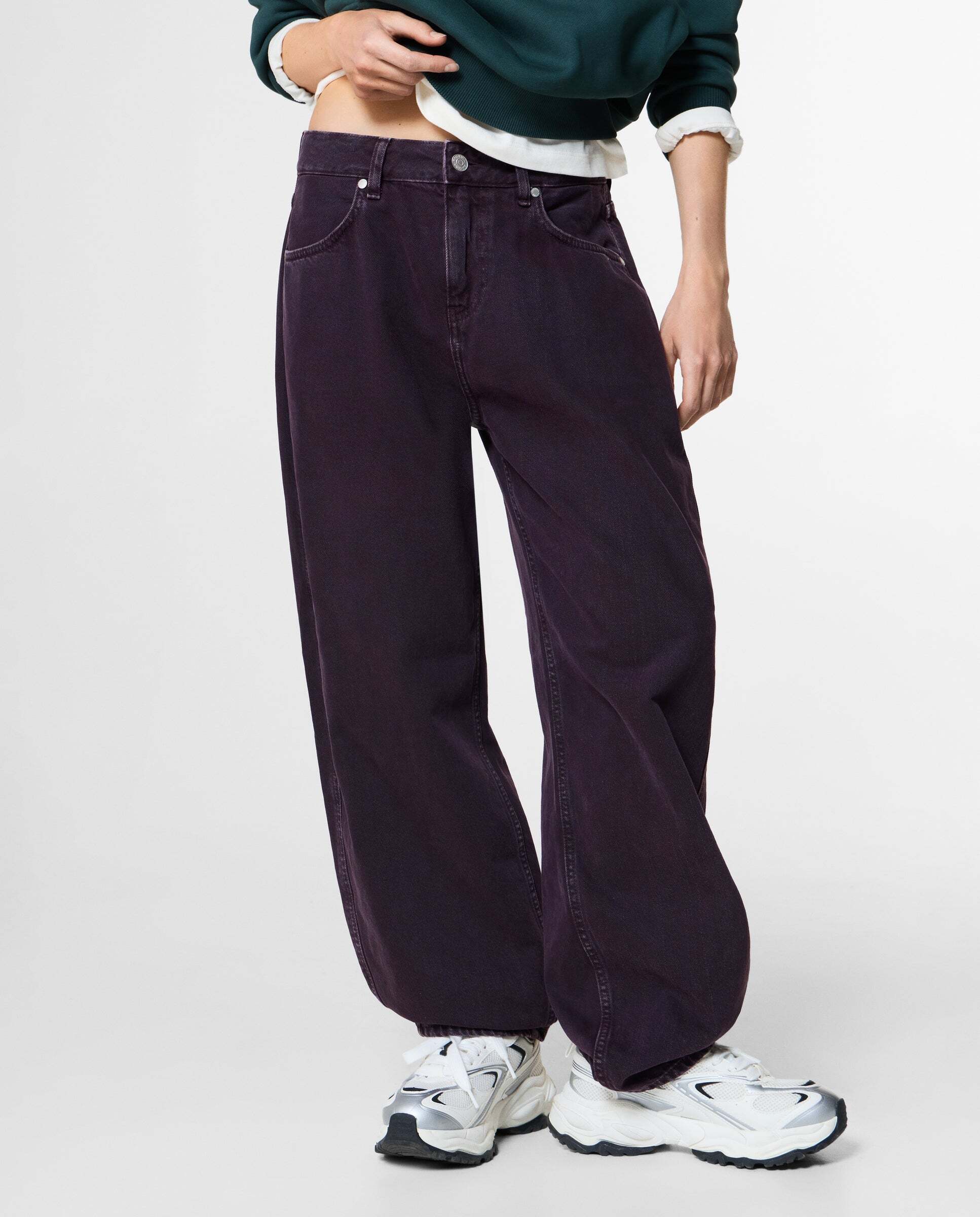 Vaquero de mujer fit wide con efecto globo red bull racing - Pepe Jeans - Rojo Rojo-1
