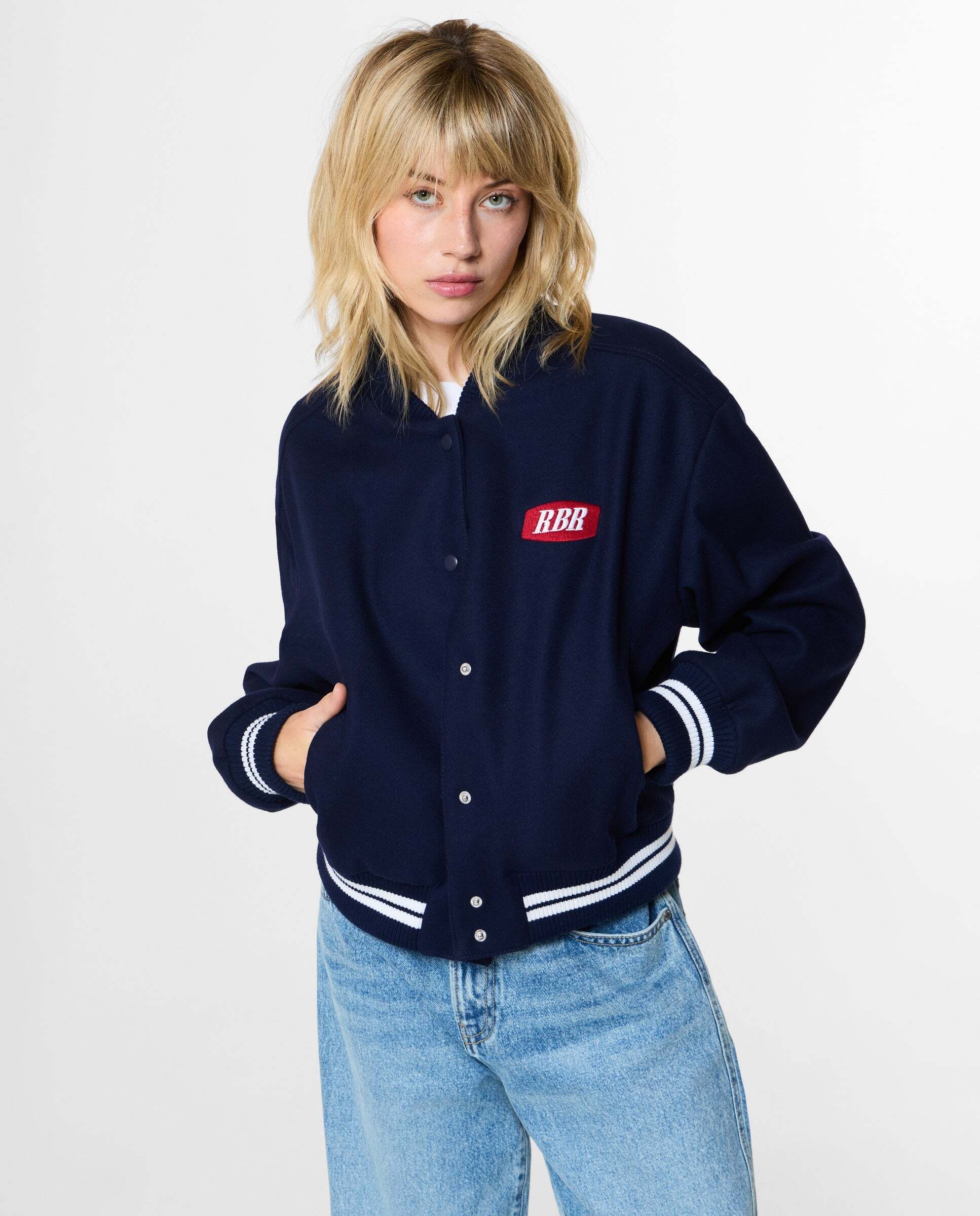 Cazadora de mujer bomber de lana red bull racing - Pepe Jeans - Azul Azul-1