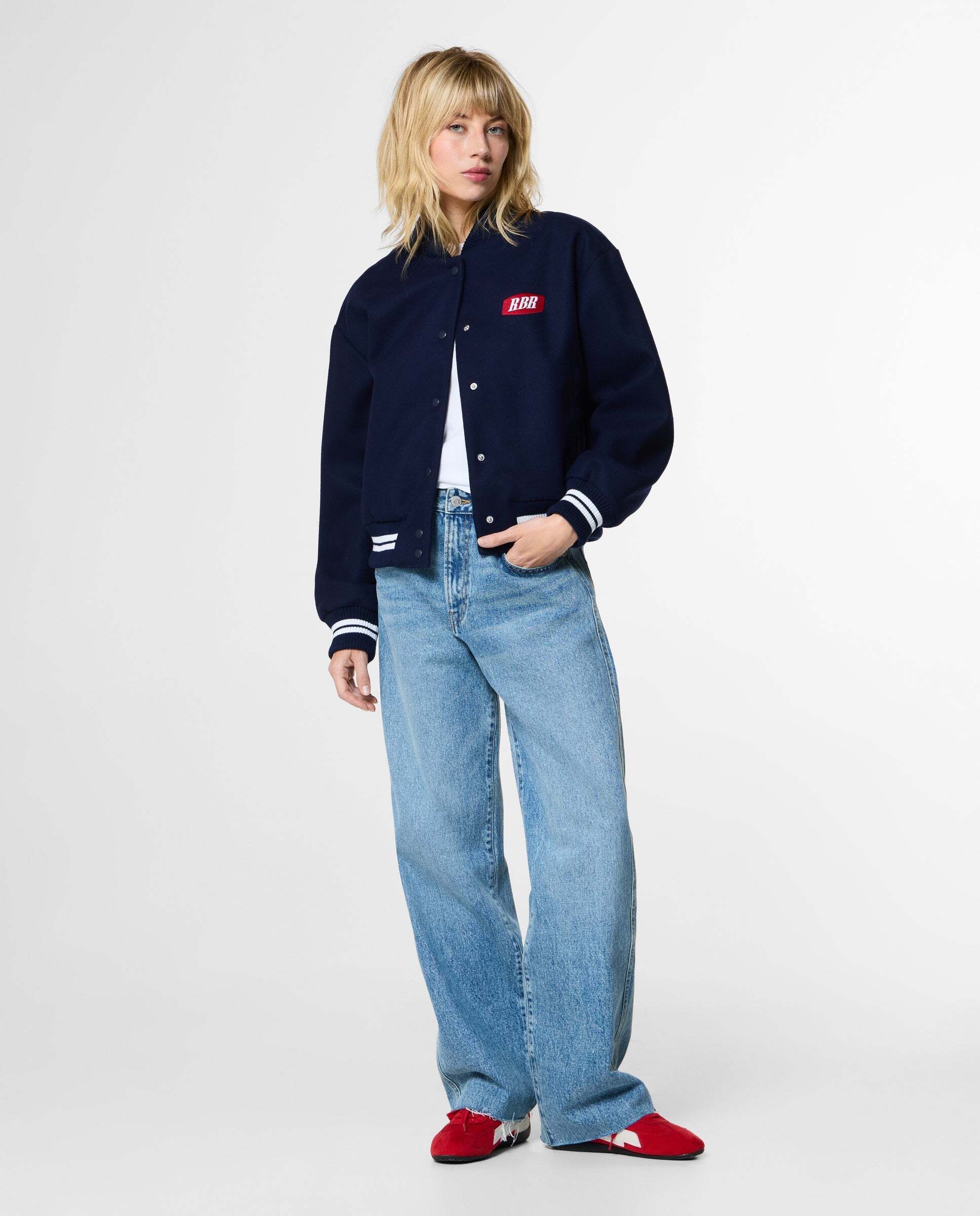 Cazadora de mujer bomber de lana red bull racing - Pepe Jeans - Azul Azul-2
