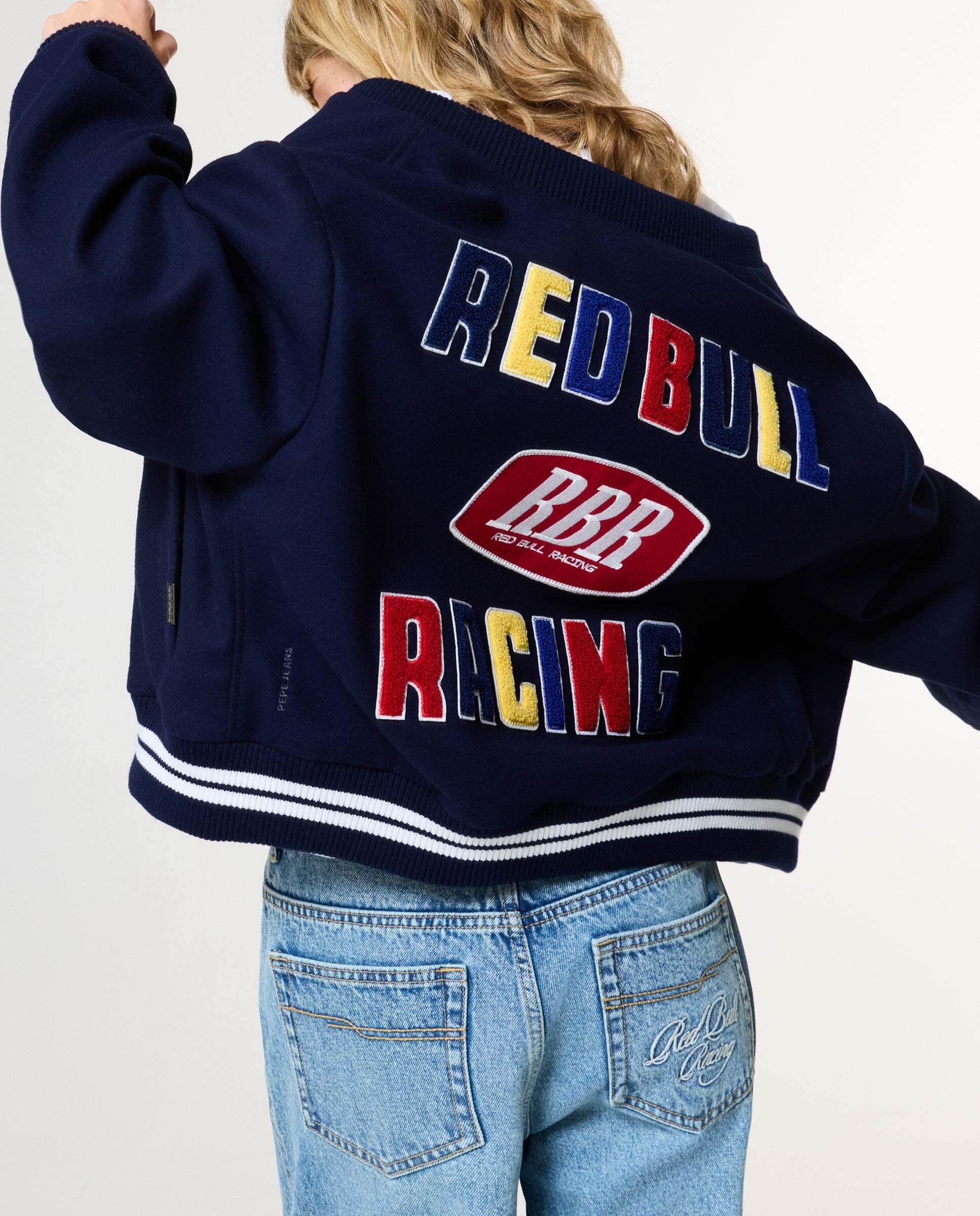Cazadora de mujer bomber de lana red bull racing - Pepe Jeans - Azul Azul-3