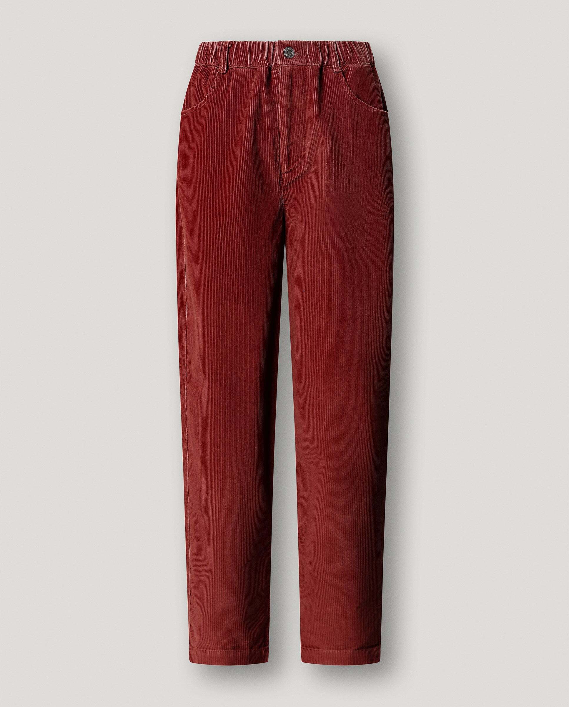Pantalón de mujer de pana fit recto - Pepe Jeans - Rojo Teja Rojo Teja-6