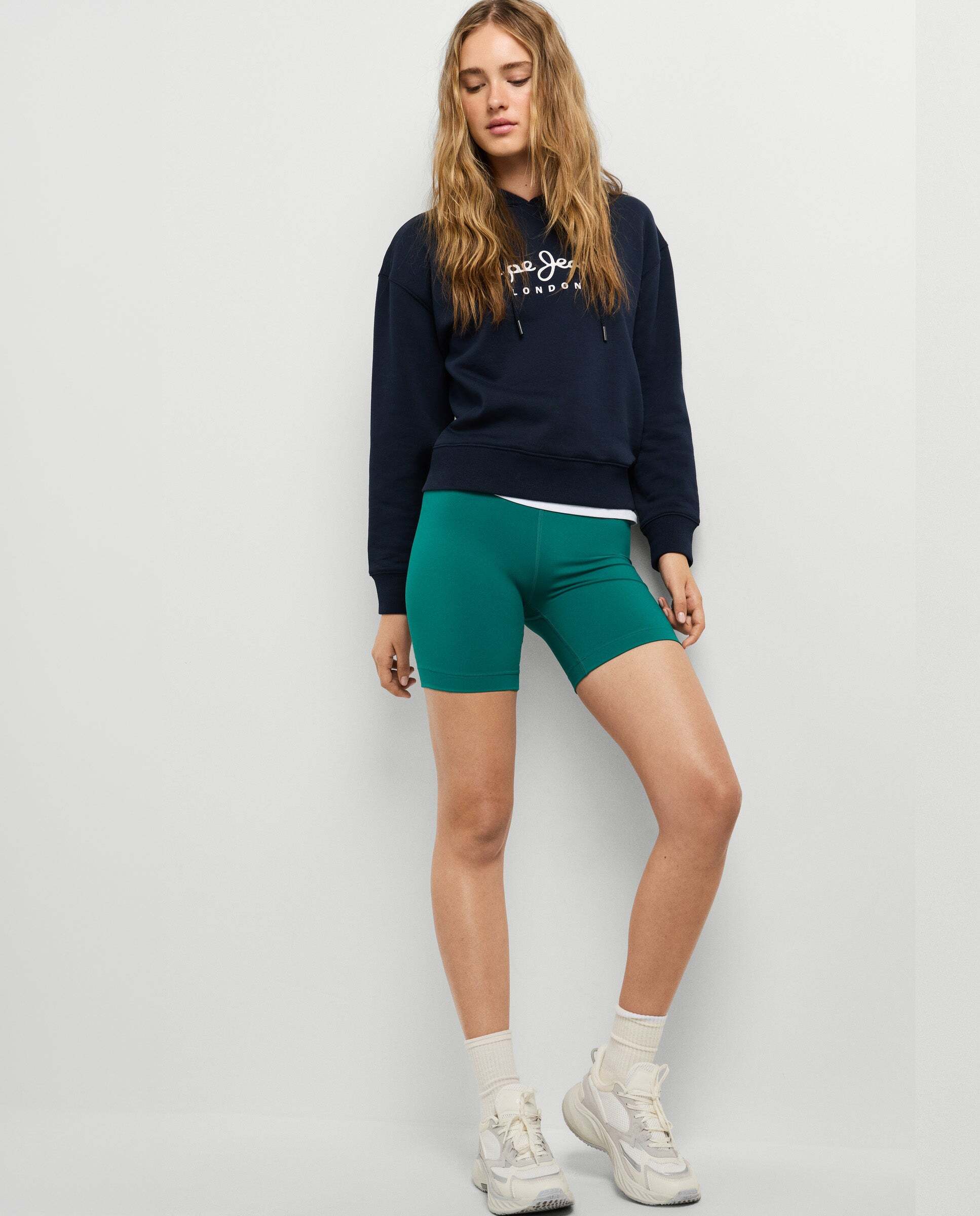 Leggins de mujer cortos tiro alto - Pepe Jeans - Verde azulado Verde azulado-1