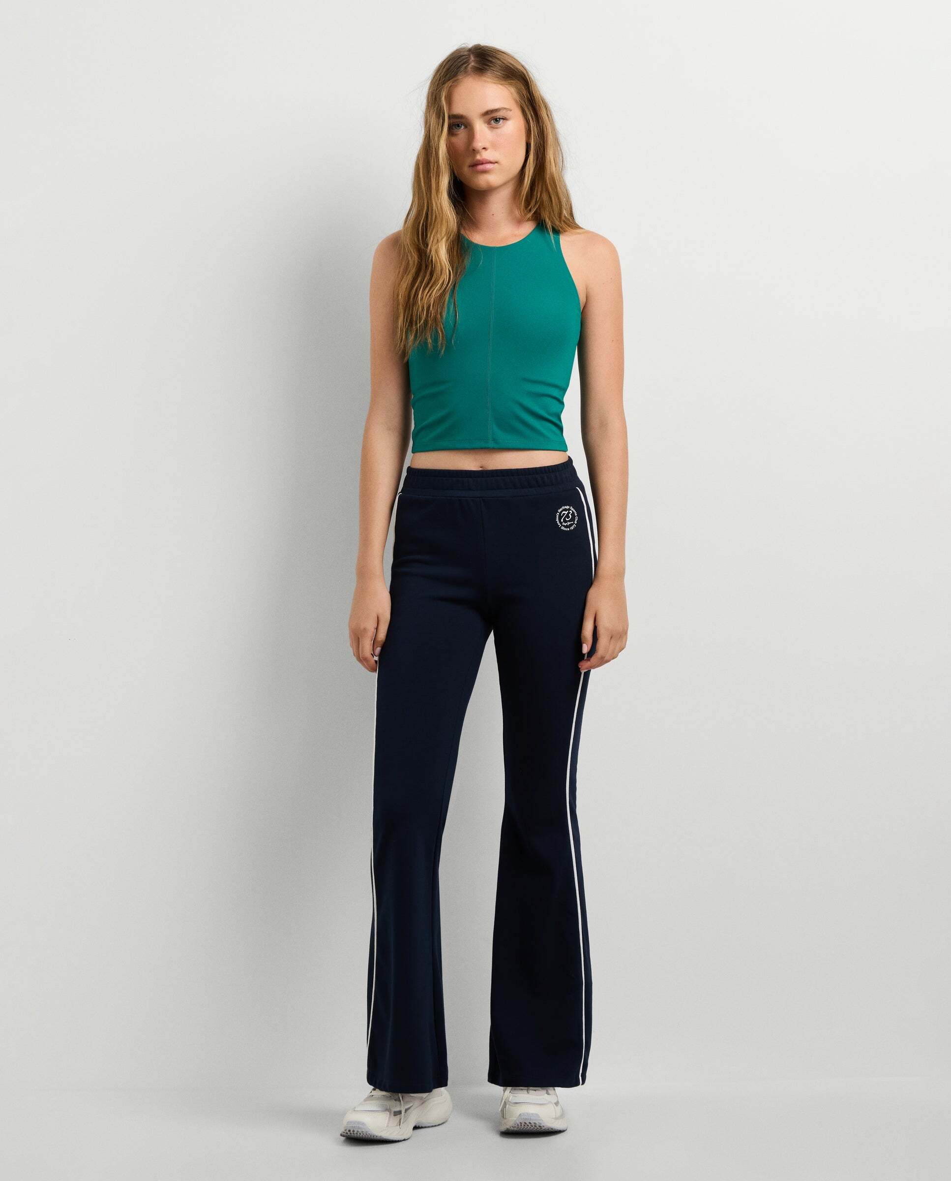 Camiseta de mujer cropped sin mangas - Pepe Jeans - Verde azulado Verde azulado-2