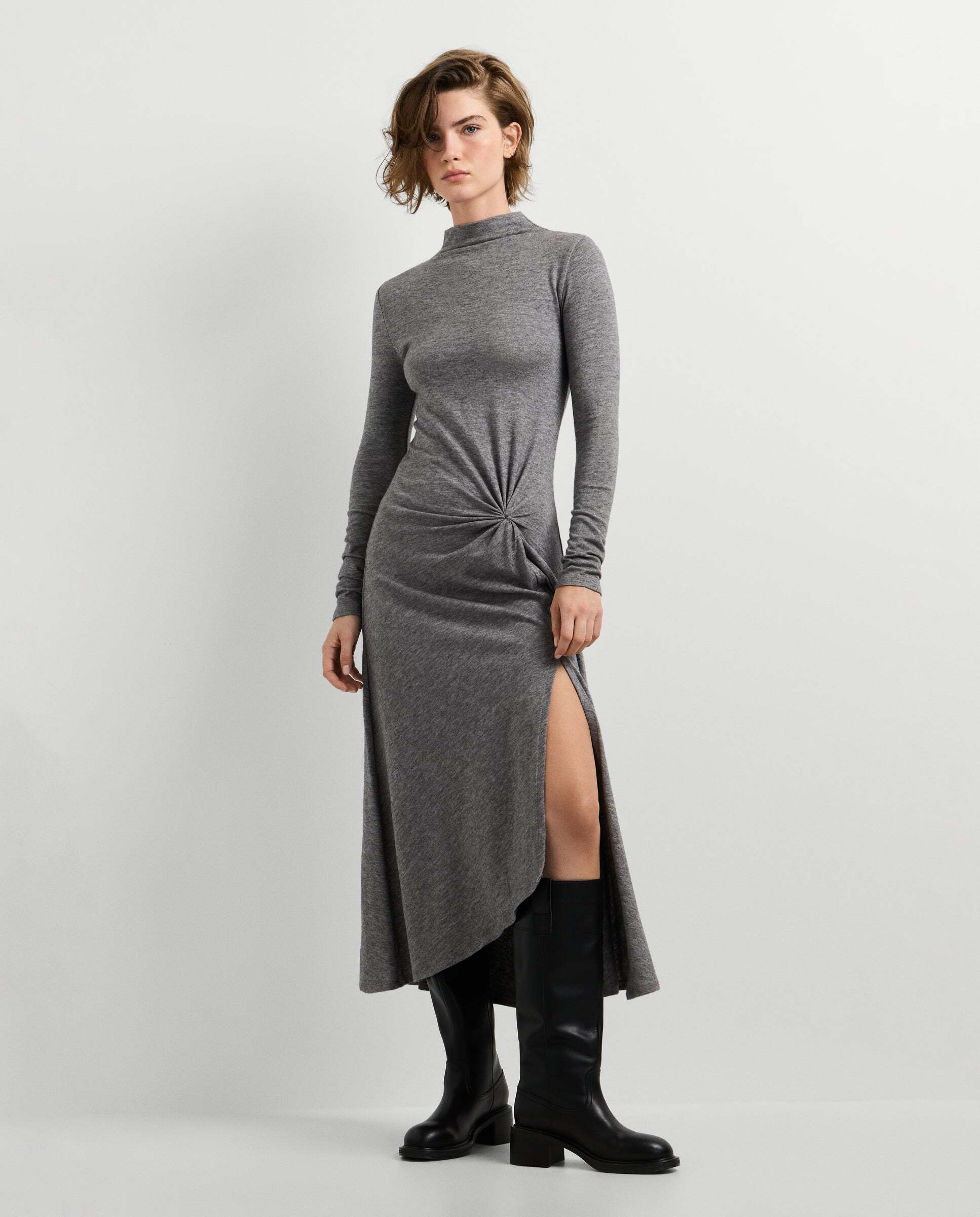 Imagen 2 de Vestido largo detalle anudado - Pepe Jeans - Gris Gris