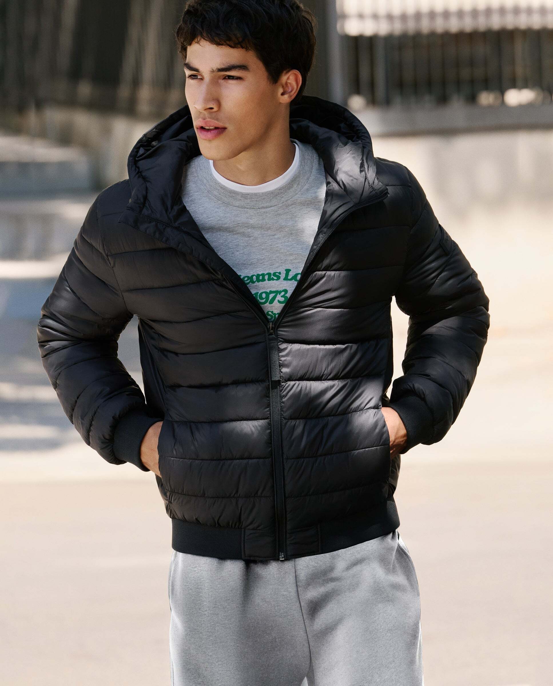 Plumífero de hombre acolchado con capucha - Pepe Jeans - Negro Negro-3