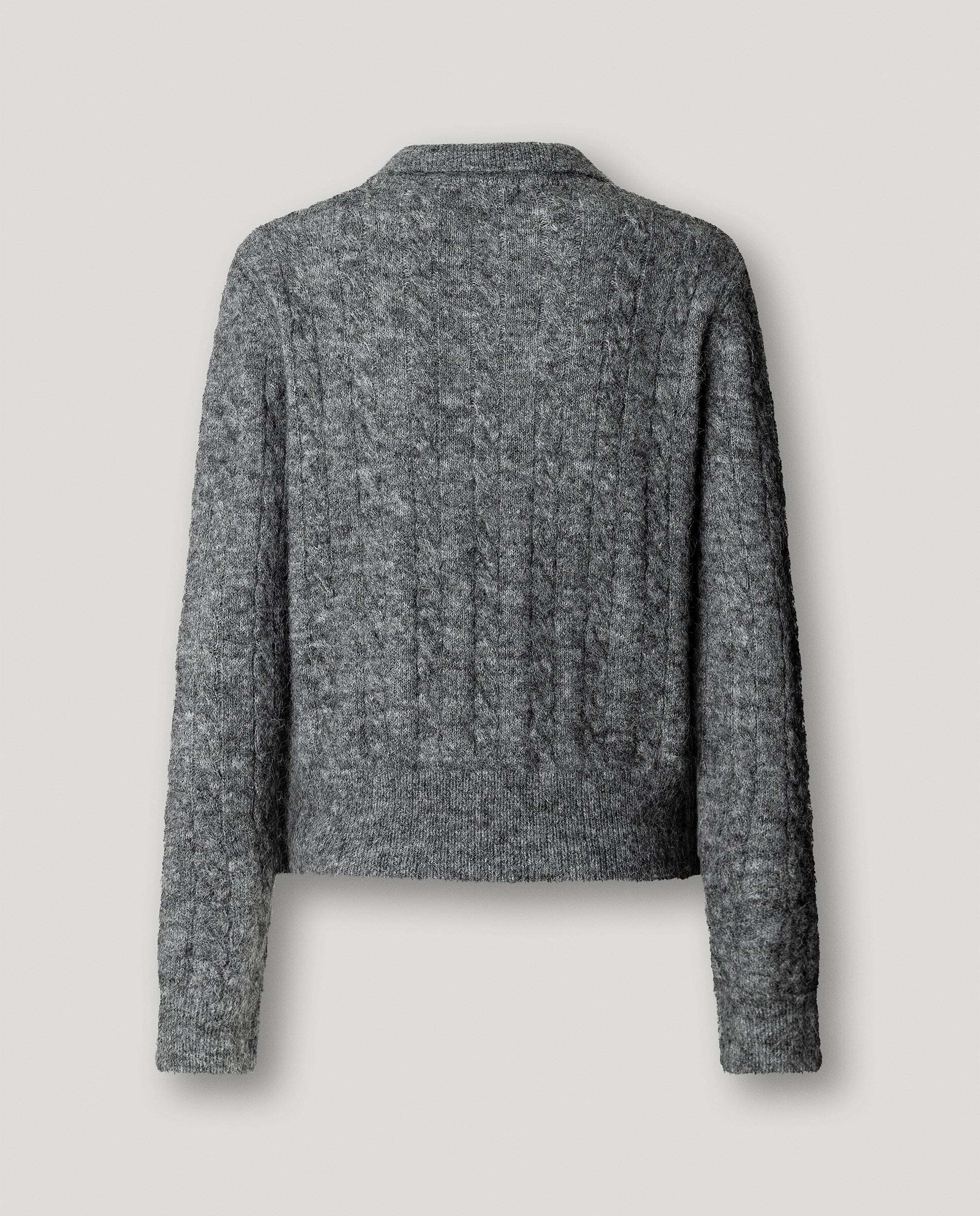 Imagen 5 de Jersey de mujer trenzado cuello polo - Pepe Jeans - Gris Gris