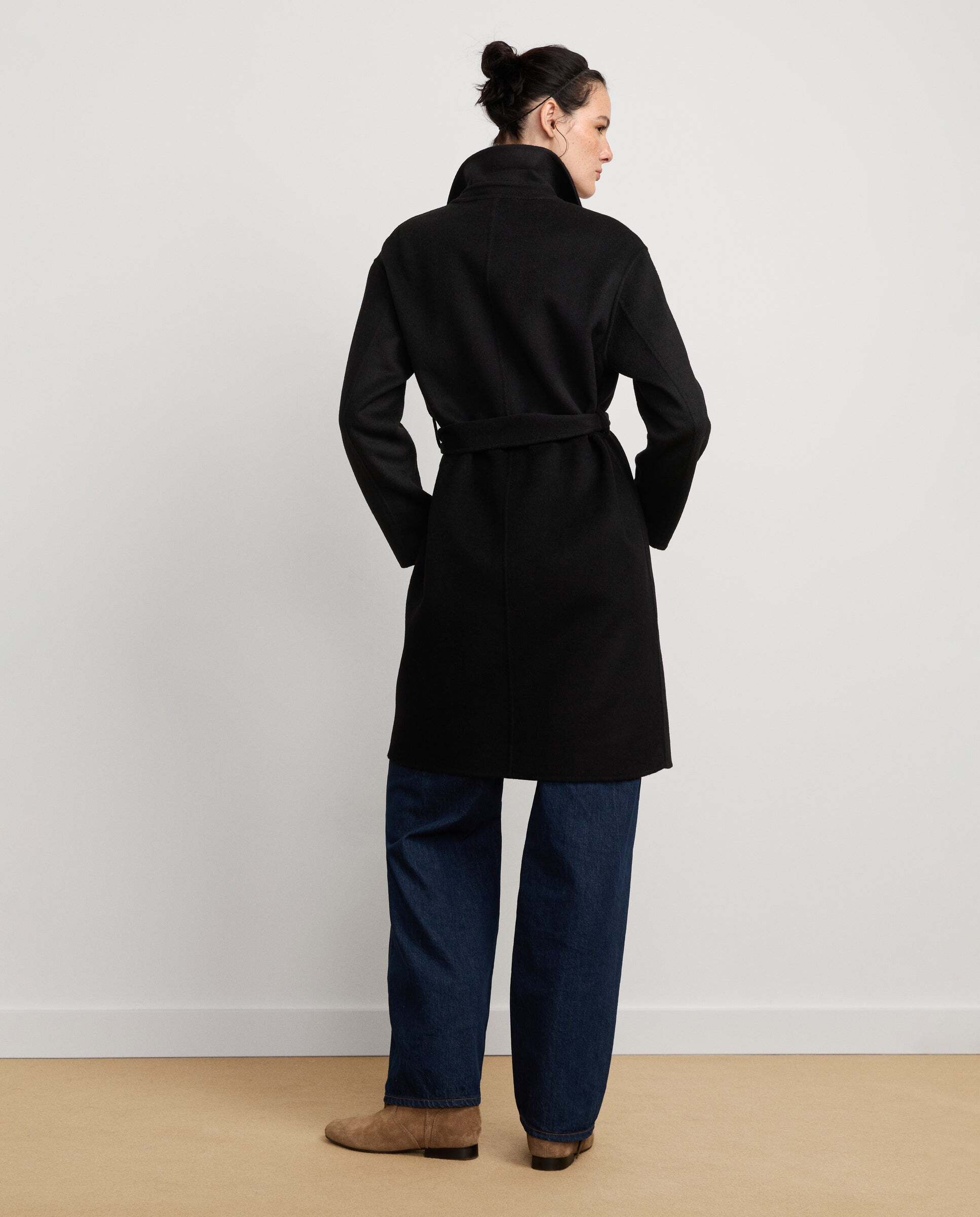 Abrigo de mujer con flecos de lana - Pepe Jeans - Negro Negro-3