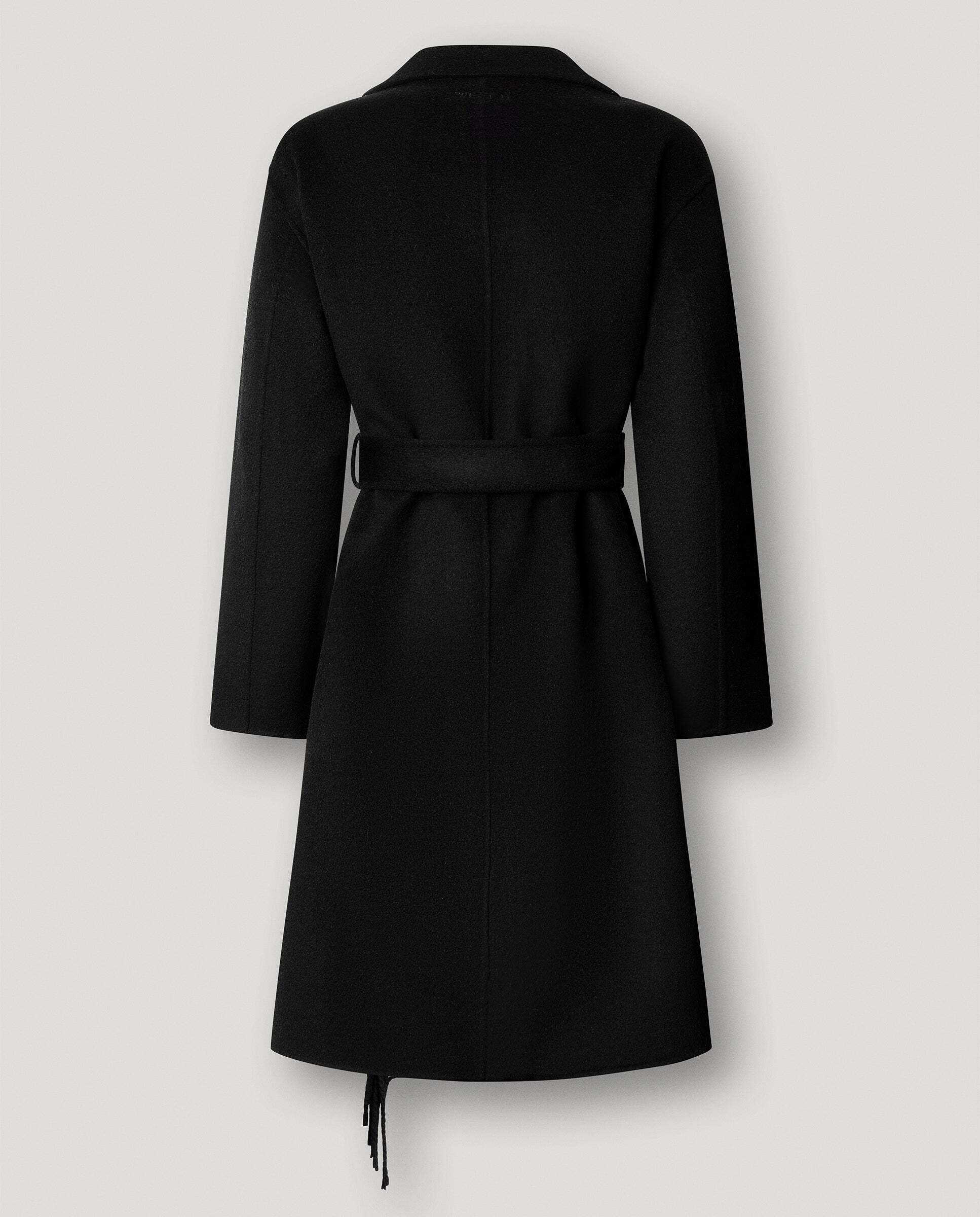 Abrigo de mujer con flecos de lana - Pepe Jeans - Negro Negro-6