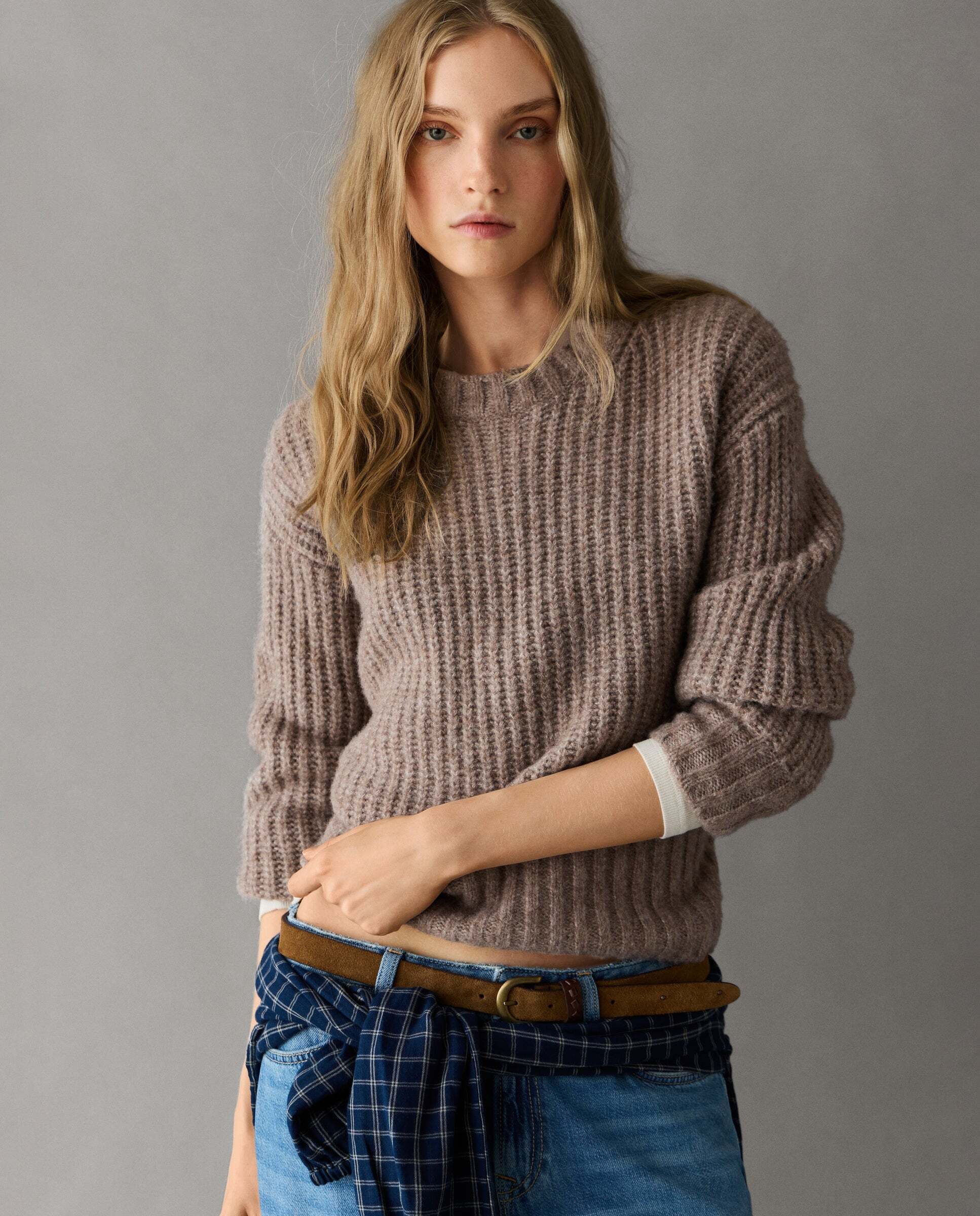 Jersey de mujer punto cuello redondo - Pepe Jeans - Natural Natural-1