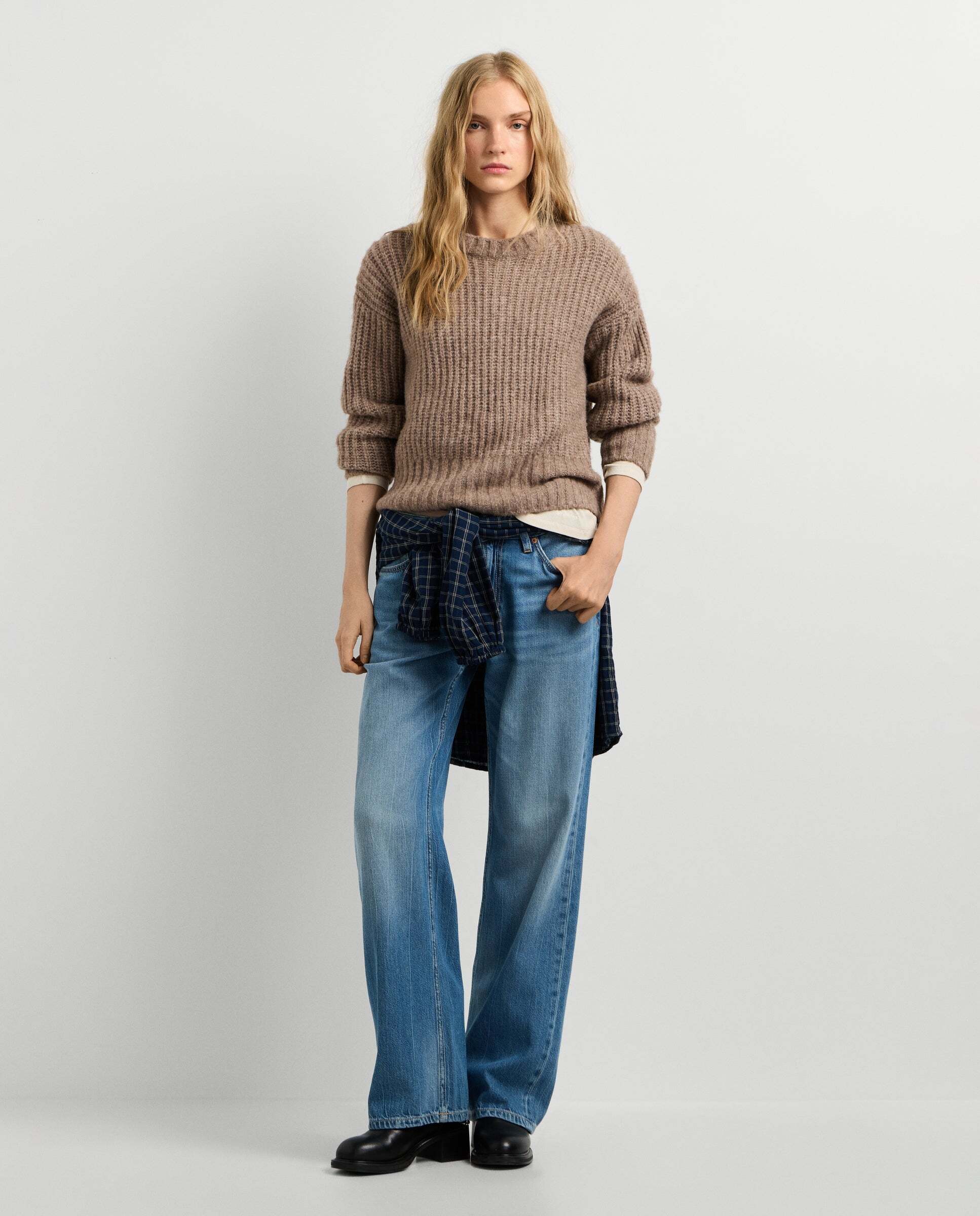 Jersey de mujer punto cuello redondo - Pepe Jeans - Natural Natural-2