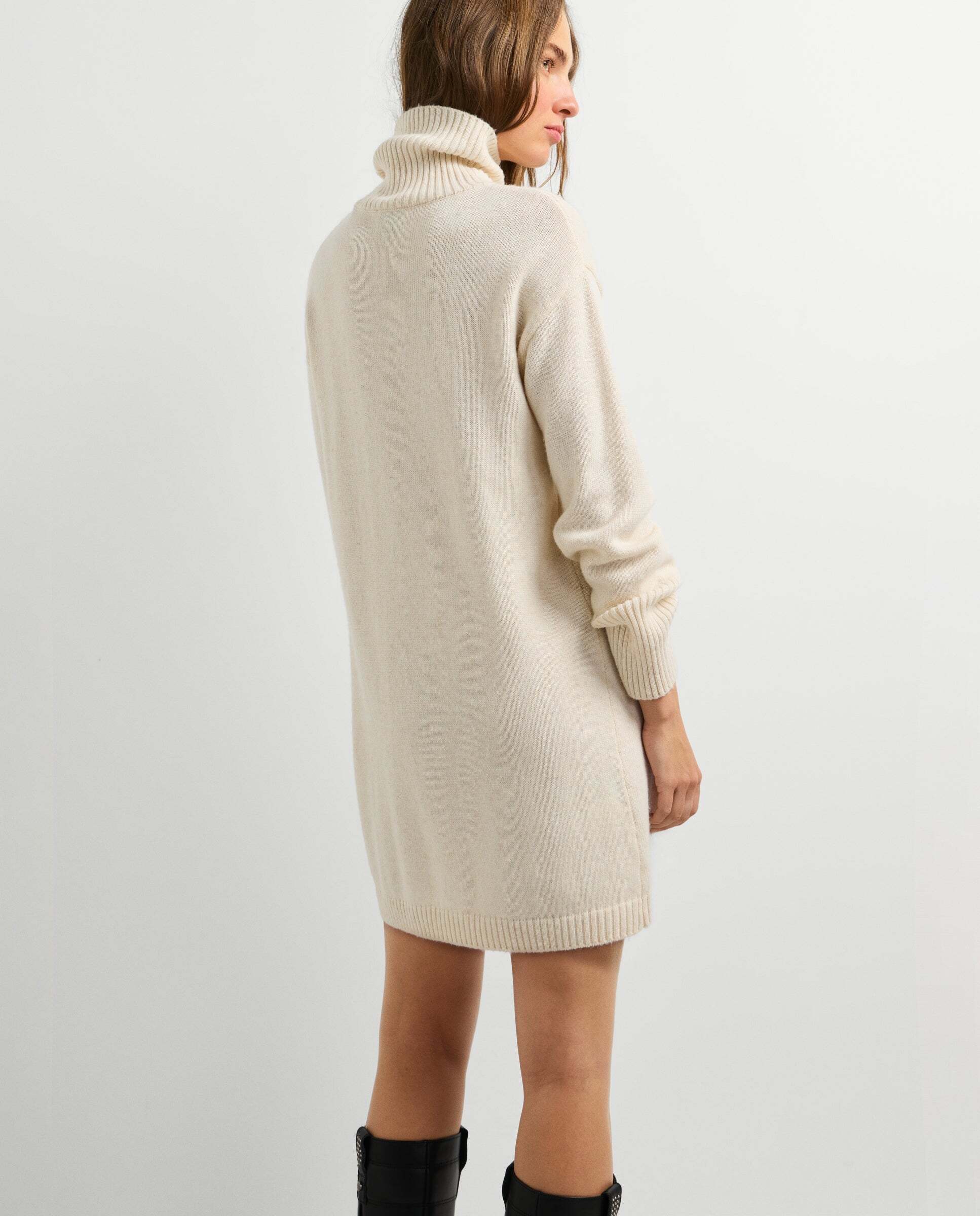 Vestido de mujer corto de punto - Pepe Jeans - Blanco roto Blanco roto-3