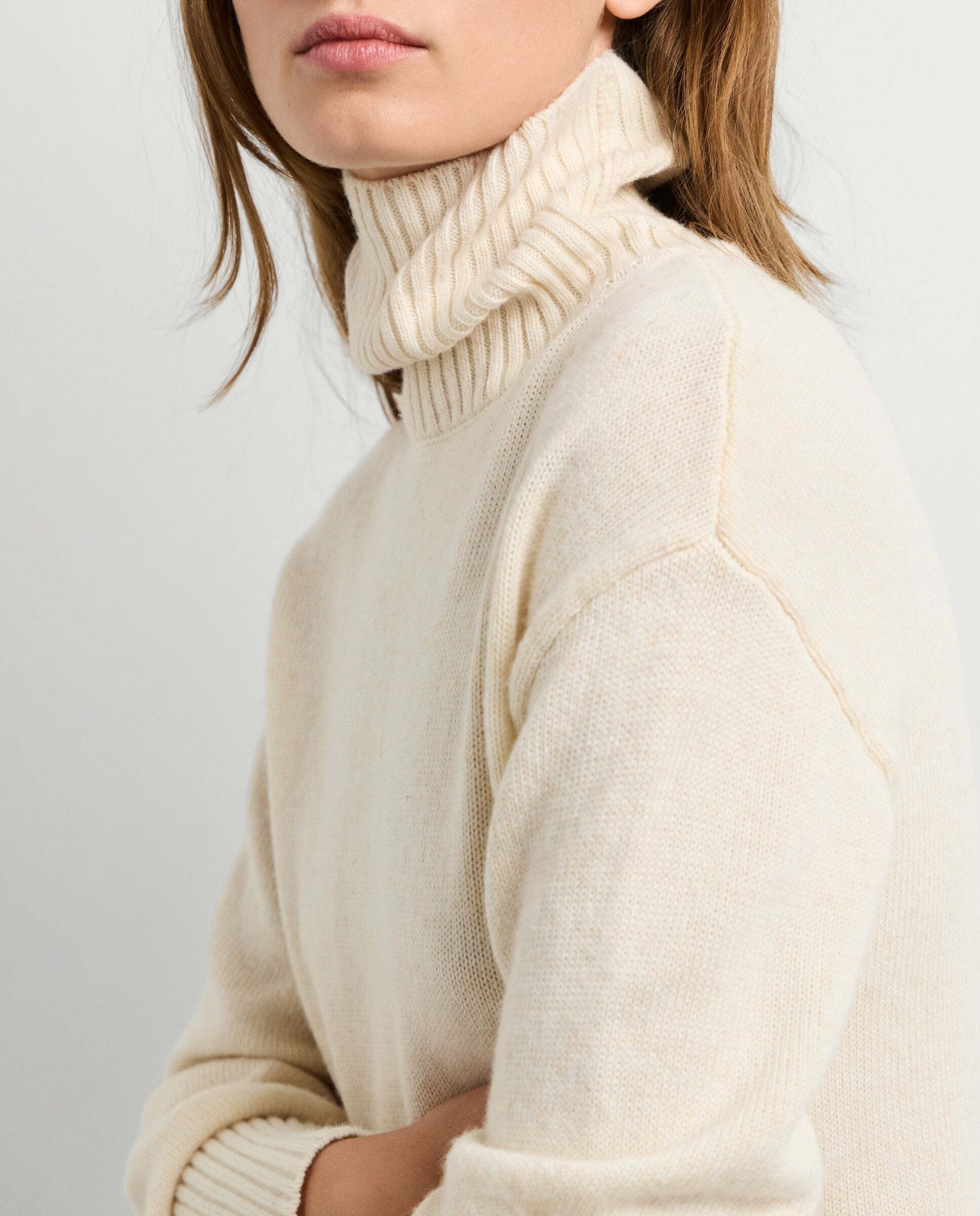 Vestido de mujer corto de punto - Pepe Jeans - Blanco roto Blanco roto-4