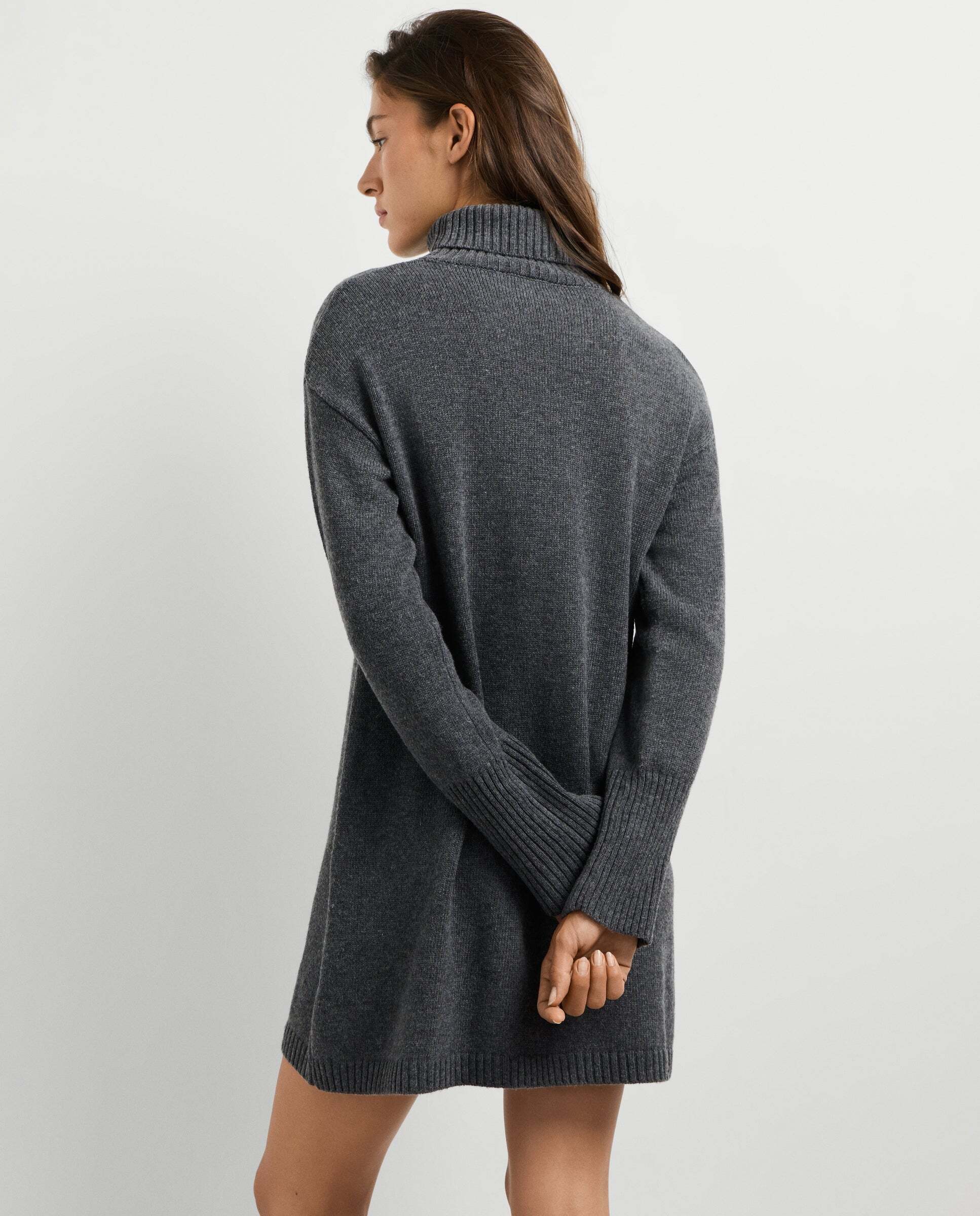 Vestido de mujer corto de punto - Pepe Jeans - Gris Gris-3