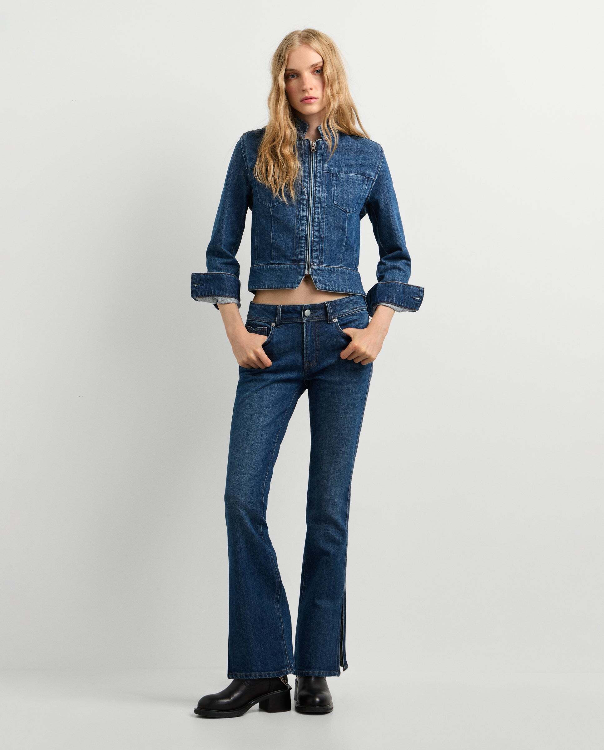 Cazadora de mujer denim fit relaxed - Pepe Jeans - Azul denim Azul denim-2