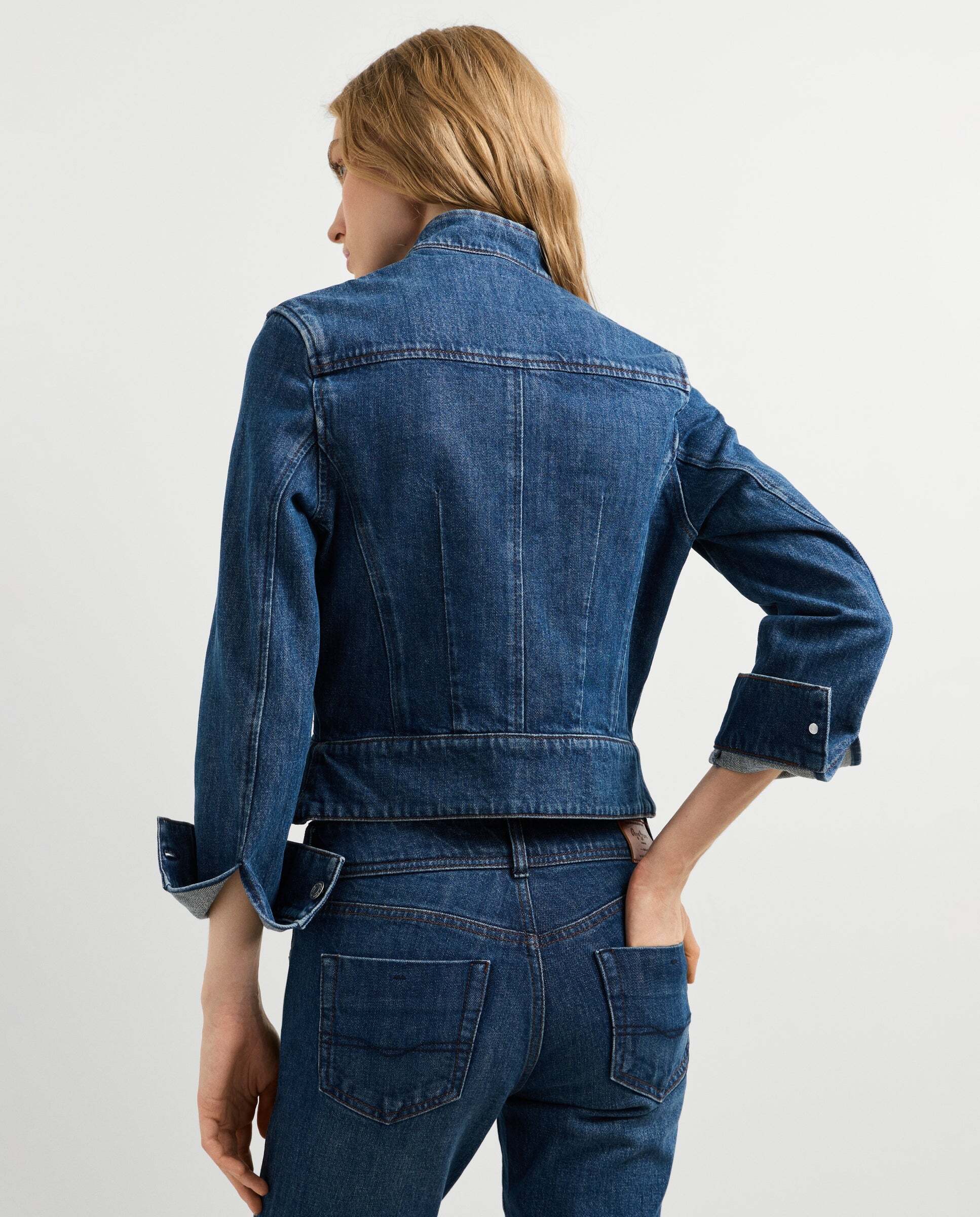 Cazadora de mujer denim fit relaxed - Pepe Jeans - Azul denim Azul denim-3