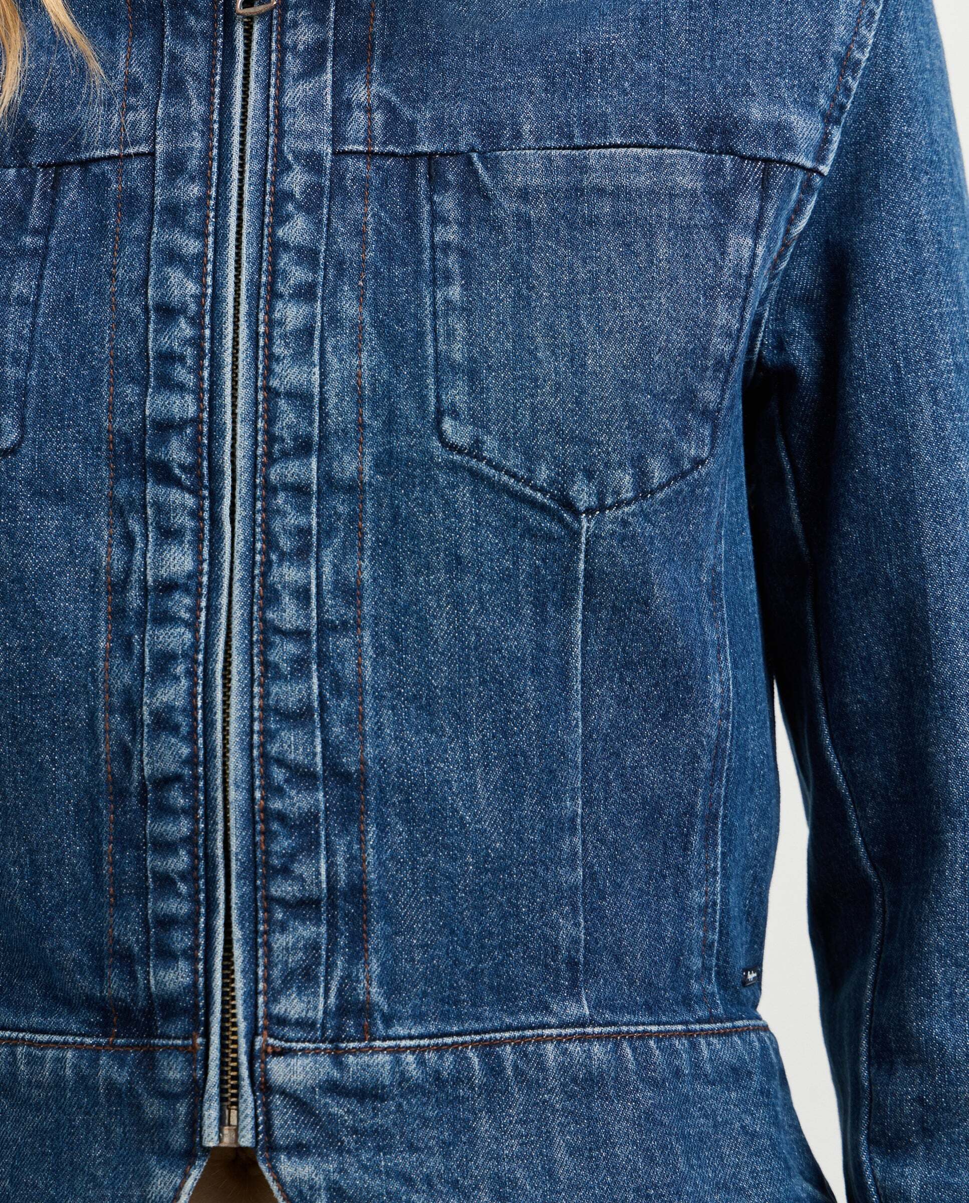 Cazadora de mujer denim fit relaxed - Pepe Jeans - Azul denim Azul denim-4