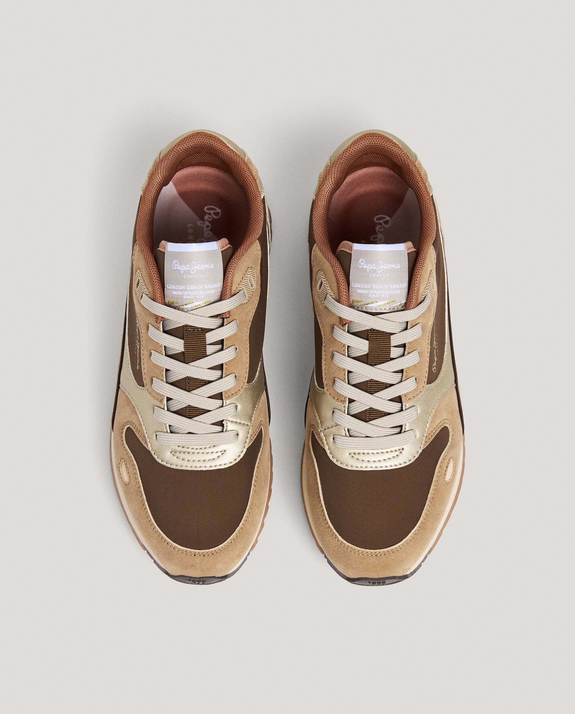 Bexley - Pepe Jeans - zapatillas running combinadas - Marrón chocolate Marrón chocolate-3