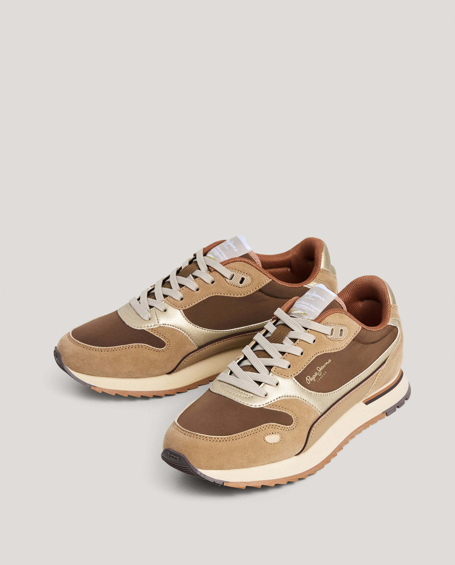 Bexley - Pepe Jeans - zapatillas running combinadas - Marrón chocolate Marrón chocolate-2