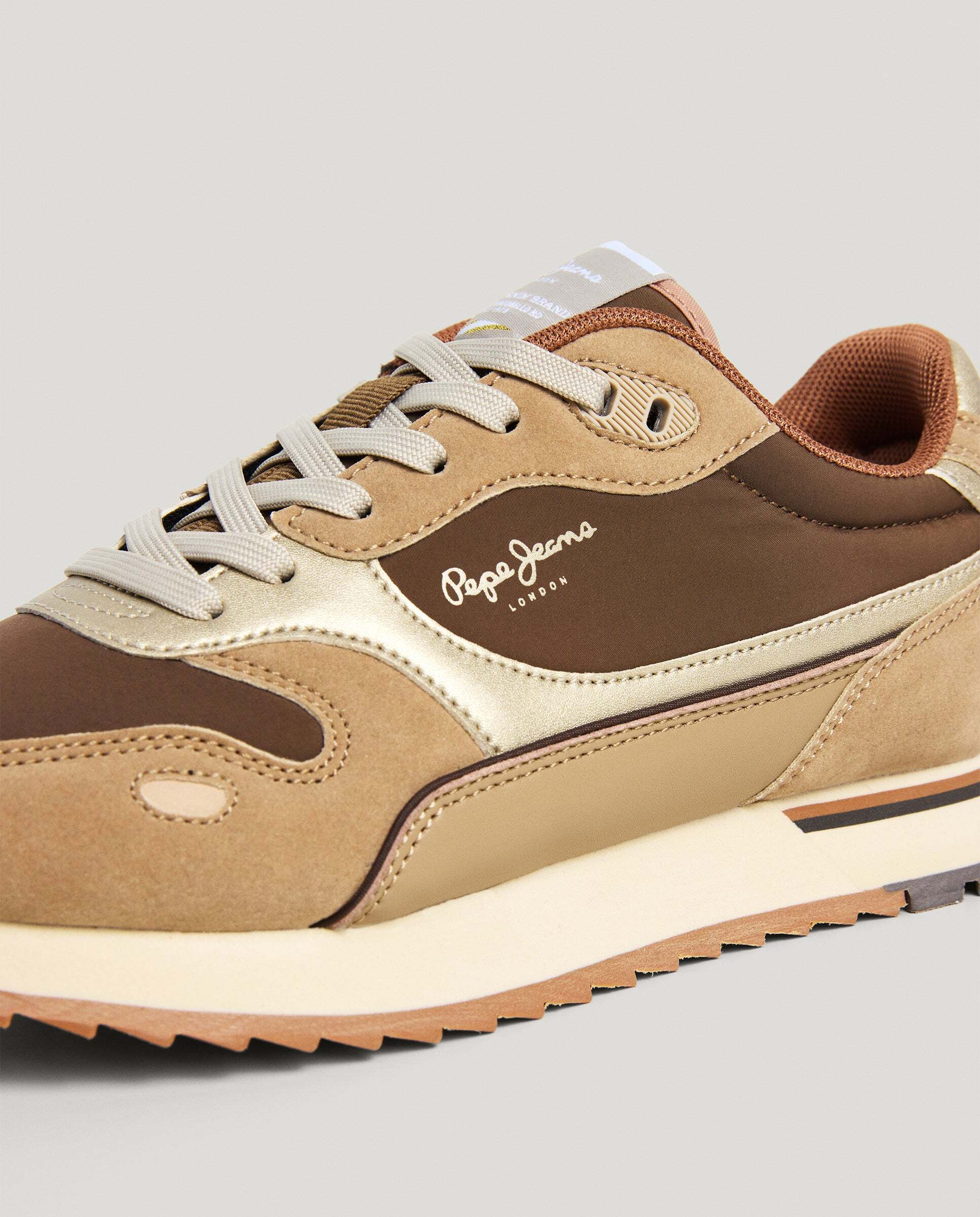 Bexley - Pepe Jeans - zapatillas running combinadas - Marrón chocolate Marrón chocolate-5