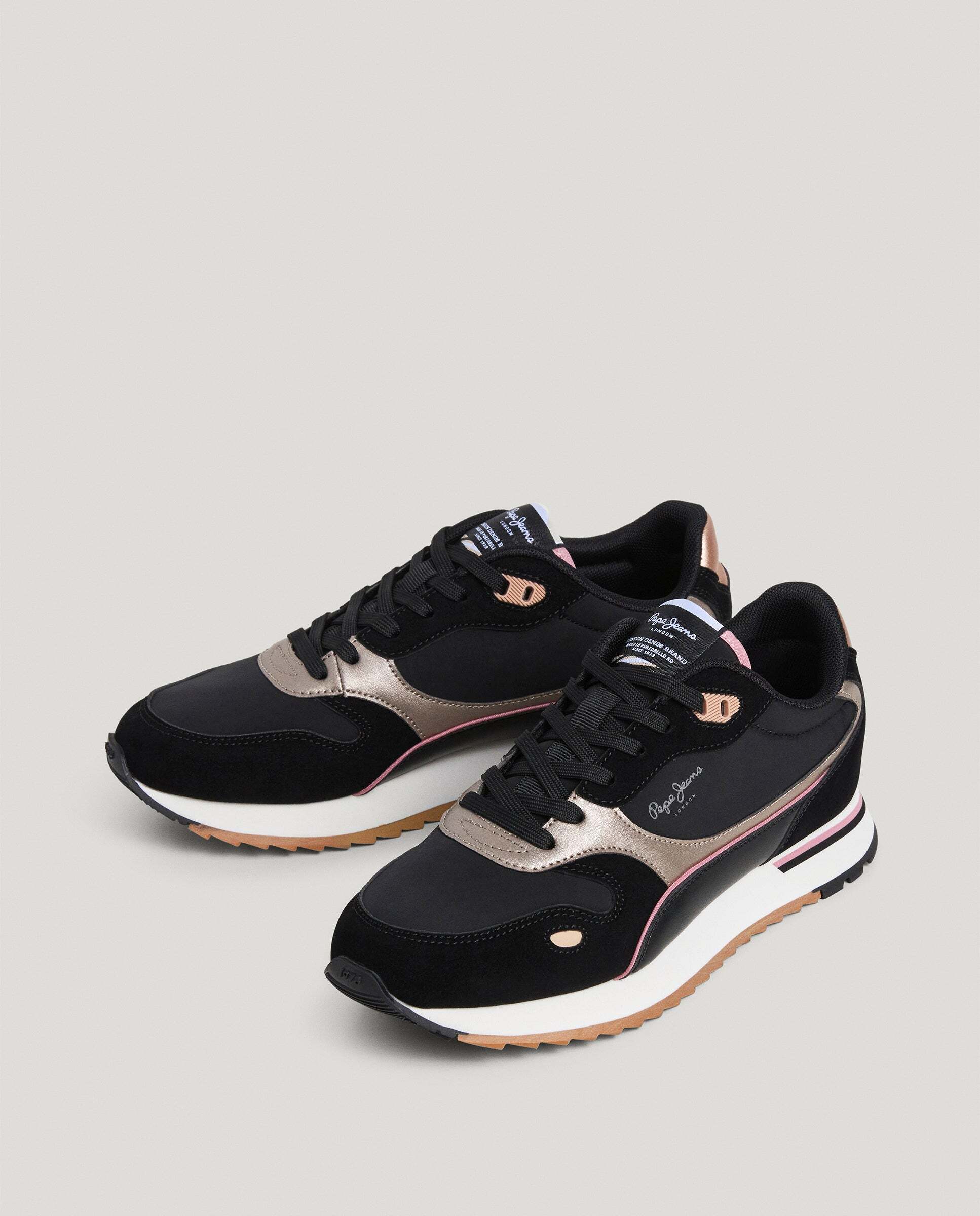 Bexley - Pepe Jeans - zapatillas running combinadas - Negro Negro-2