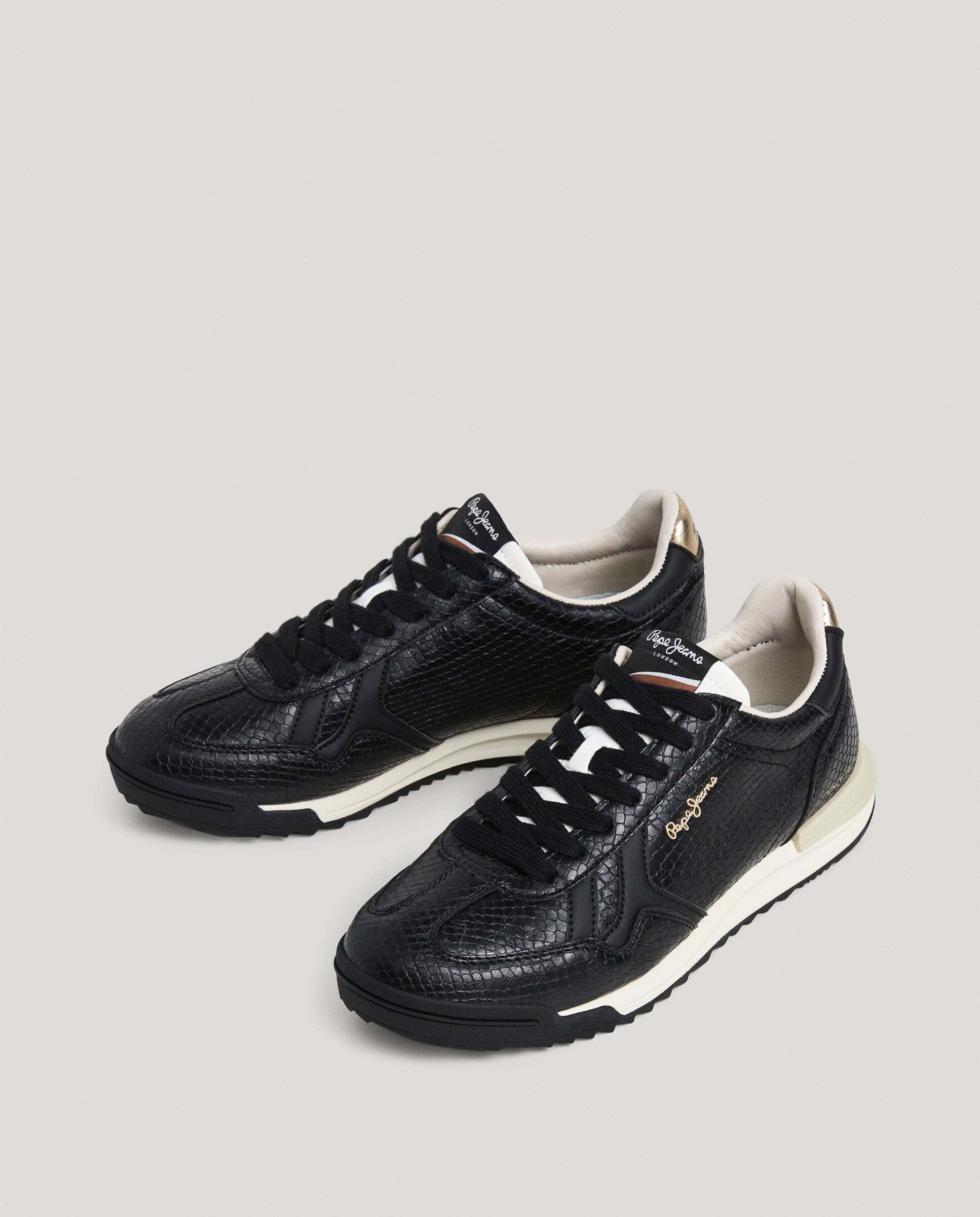 Marvin - Pepe Jeans - zapatillas retro animal print - Negro Negro-2