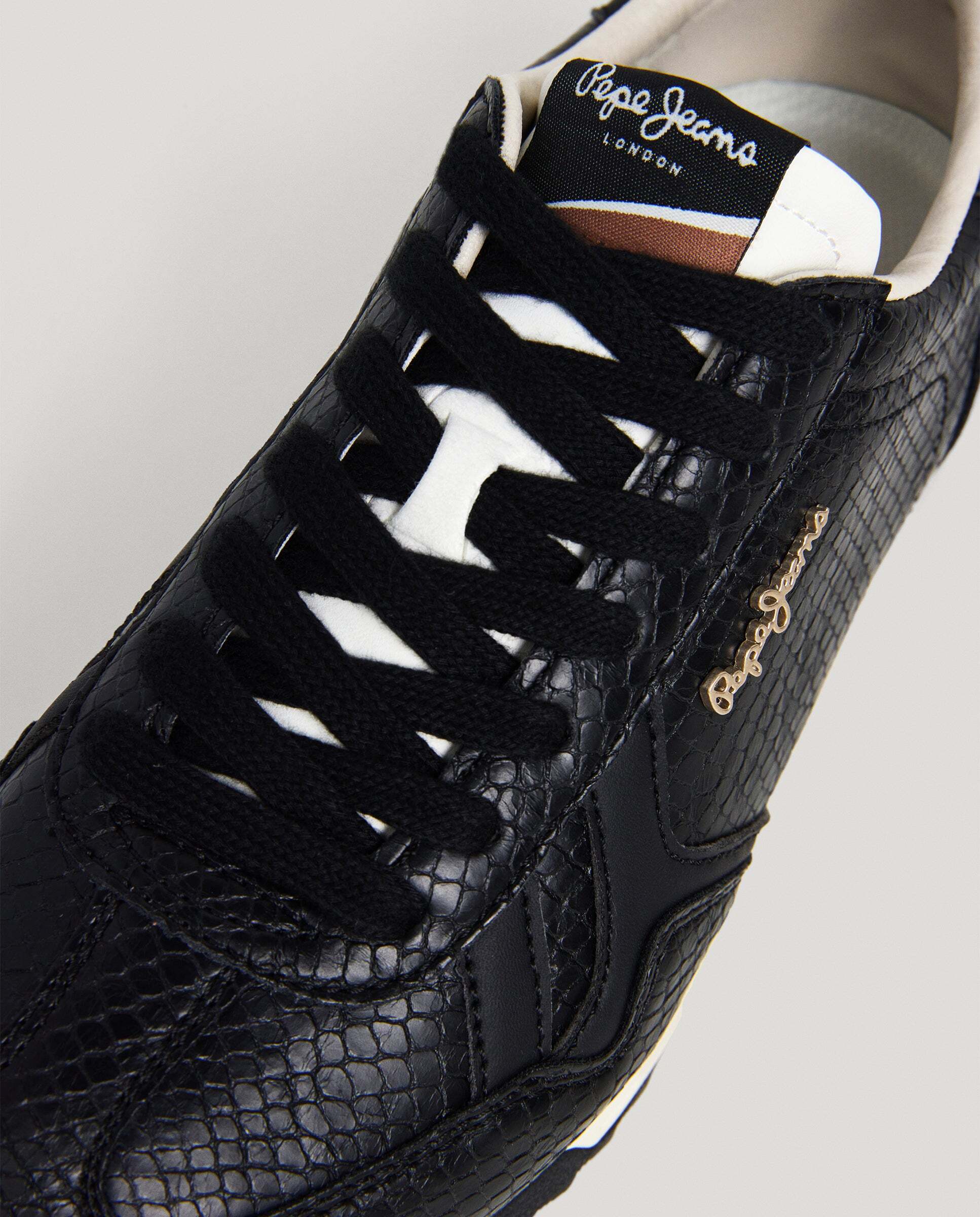 Marvin - Pepe Jeans - zapatillas retro animal print - Negro Negro-5